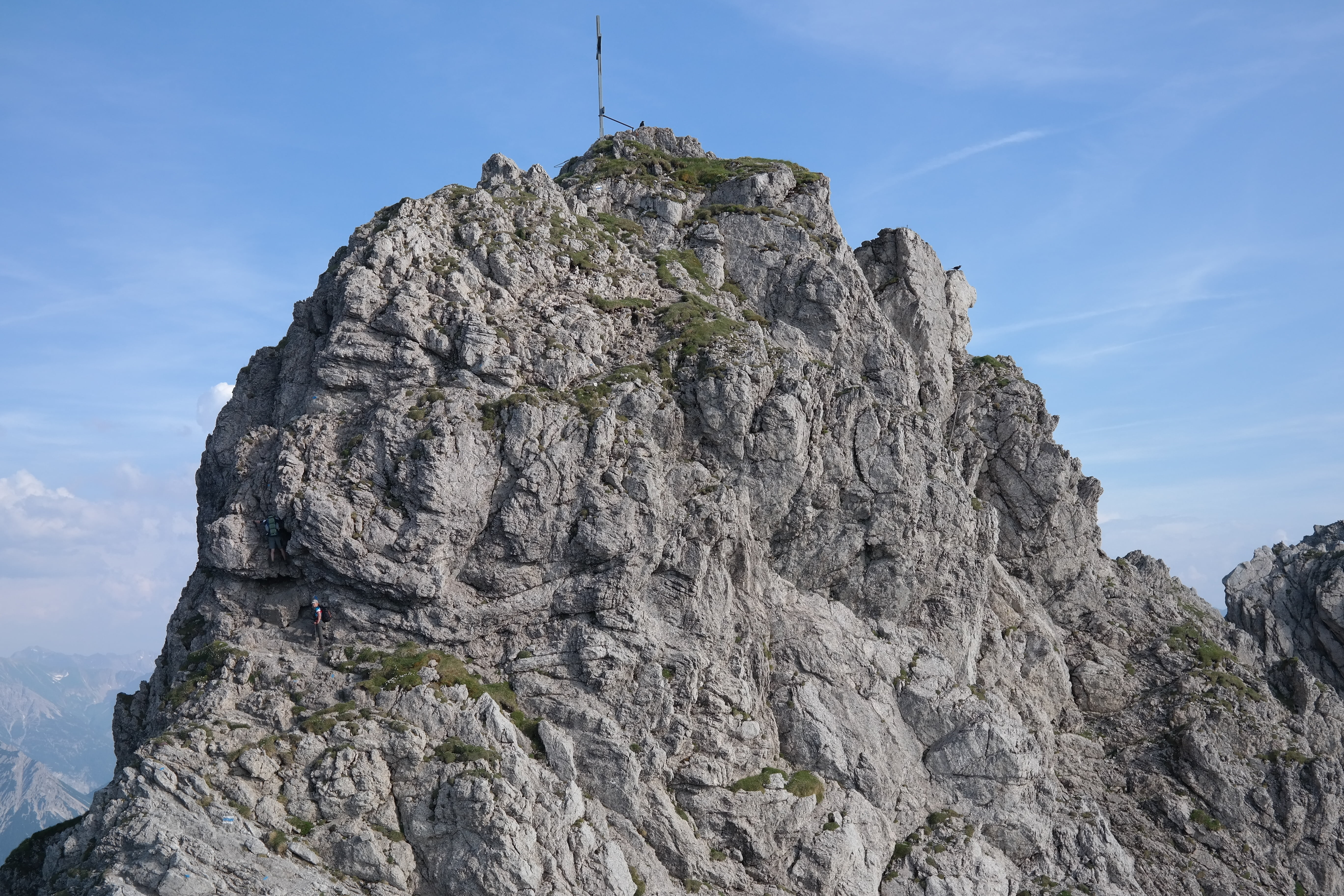 solid, cross, mountain range, rock, tranquility, steep, climbing spot, 5K, rocky mountains, allgäu alps, travel destinations, physical geography, eroded, HD Wallpaper