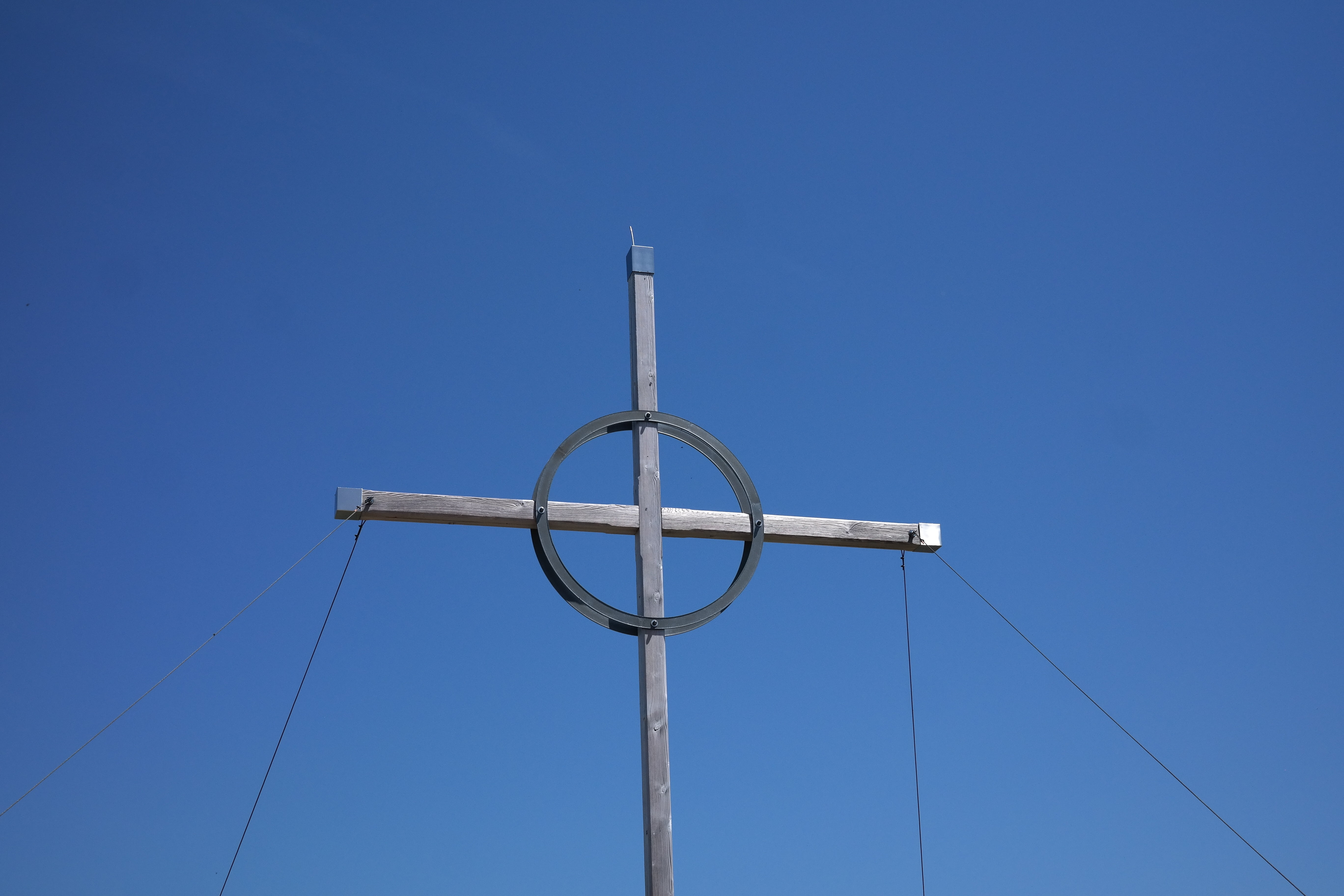 copy space, day, clear sky, 5K, no people, protection, allgäu alps, metal, steel, directly below, bschiesser, nature, sign, technology, communication, HD Wallpaper