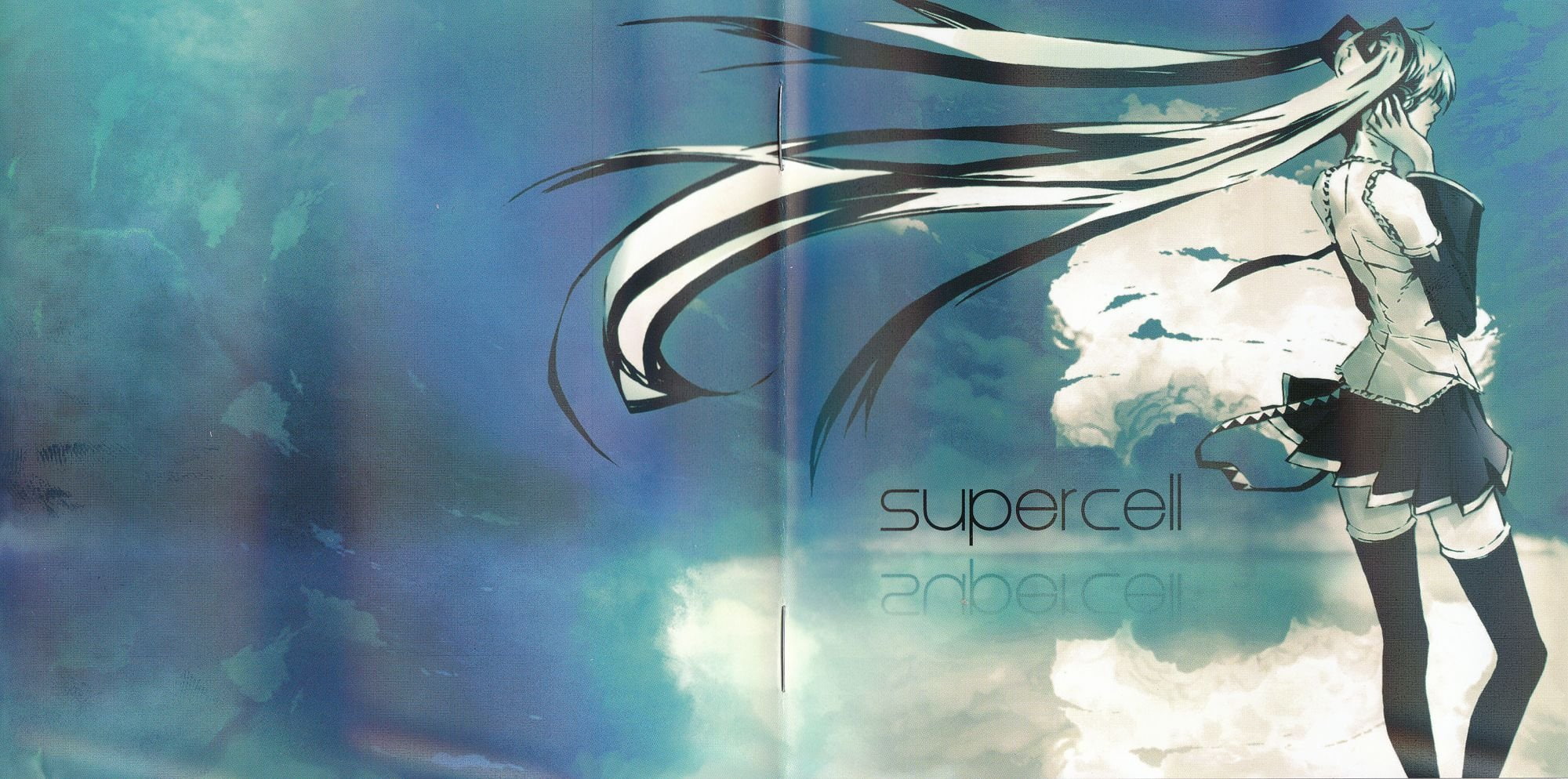 highs, album, vocaloid, sleeves, detached, thigh, supercell, covers, hatsune, miku, 1080P, HD Wallpaper