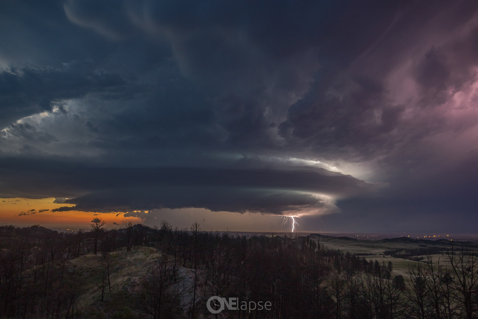 storm, 1080P, valley, lightning, clouds, the sky, the storm, SuperCell, HD Wallpaper