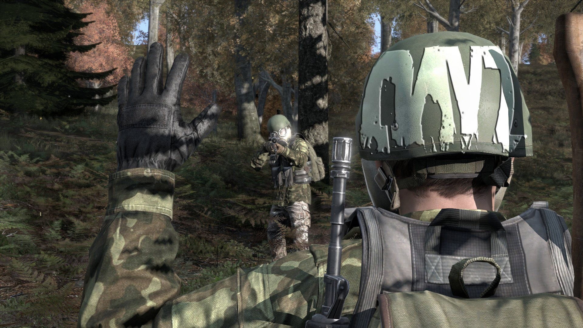 men, reflection, government, digital, work helmet, plant, uniform, sports helmet, security, portrait, protection, tree, real people, 1080P, HD Wallpaper