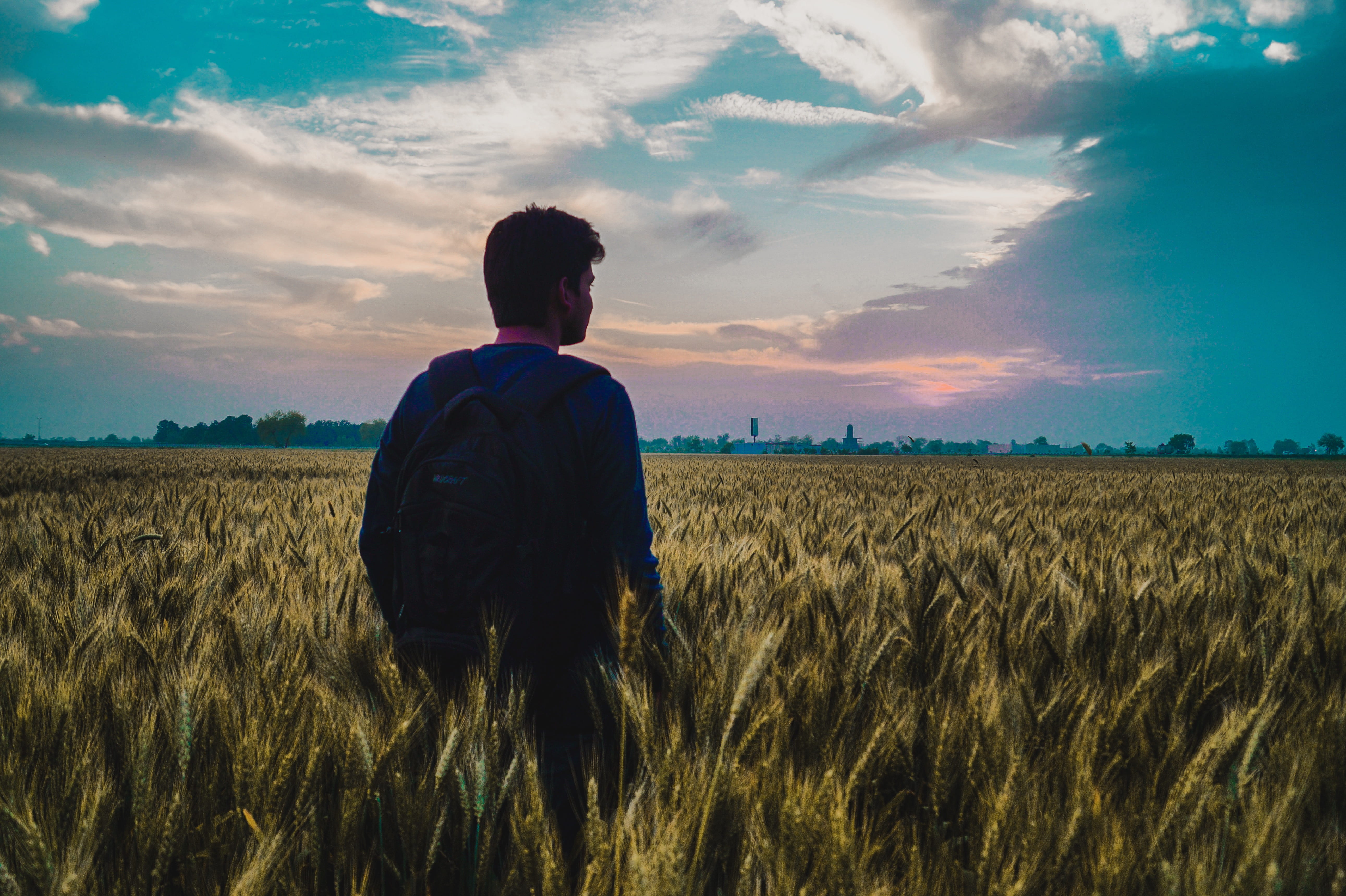 three quarter length, real people, scenics - nature, friends, environment, nature, land, sun, cereal plant, 50mm, beauty in nature, canon, cloud - sky, HD Wallpaper