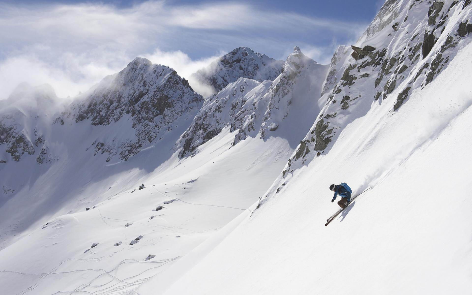 trip, extreme sports, freedom, ski-wear, winter, skis, mountain, adventure, vacations, les, one person, winter sport, lifestyles, 1080P, leisure activity, HD Wallpaper