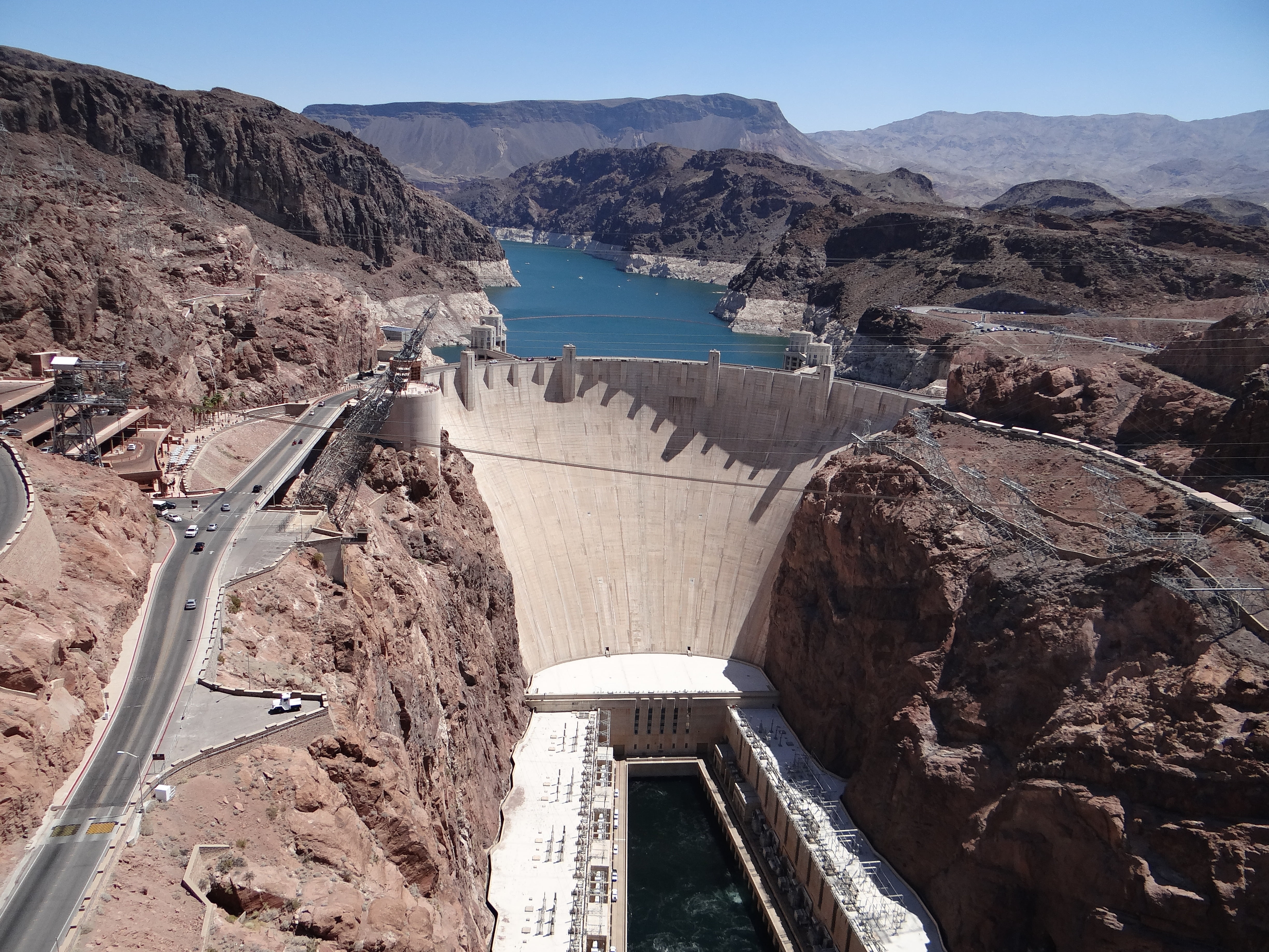 reservoir, environmental conservation, mountain, scenics - nature, dam, hydroelectric power, renewable energy, environment, outdoors, architecture, nature, HD Wallpaper