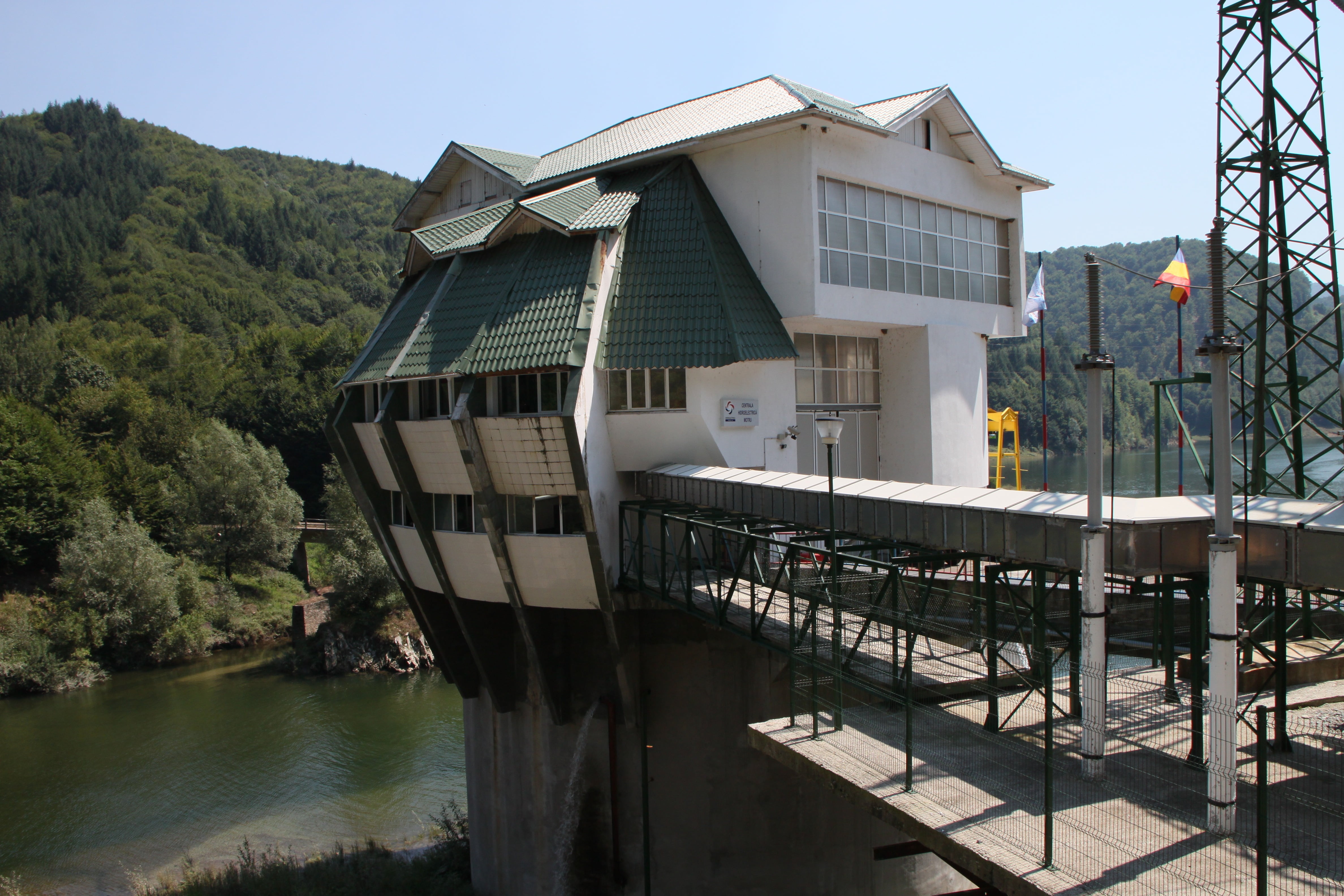 penstock, 4K, stilt house, waterfront, built structure, underground, sky, water, nature, architecture, power, plant, industries, building exterior, romania, HD Wallpaper