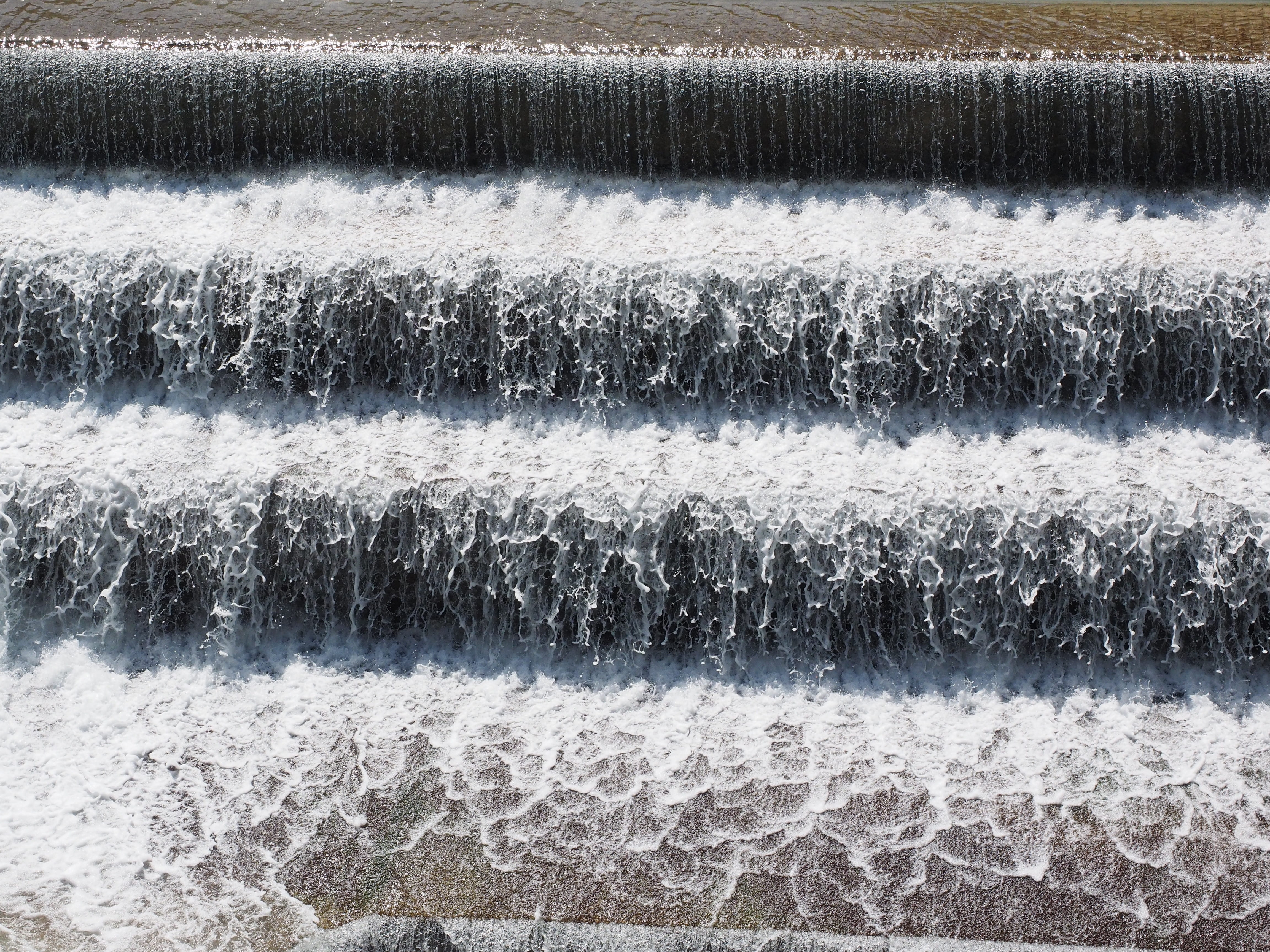 full frame, waterfall, scenics - nature, frozen, beauty in nature, füssen, land, gradually, hydroelectric power station, high angle view, outdoors, lech, HD Wallpaper