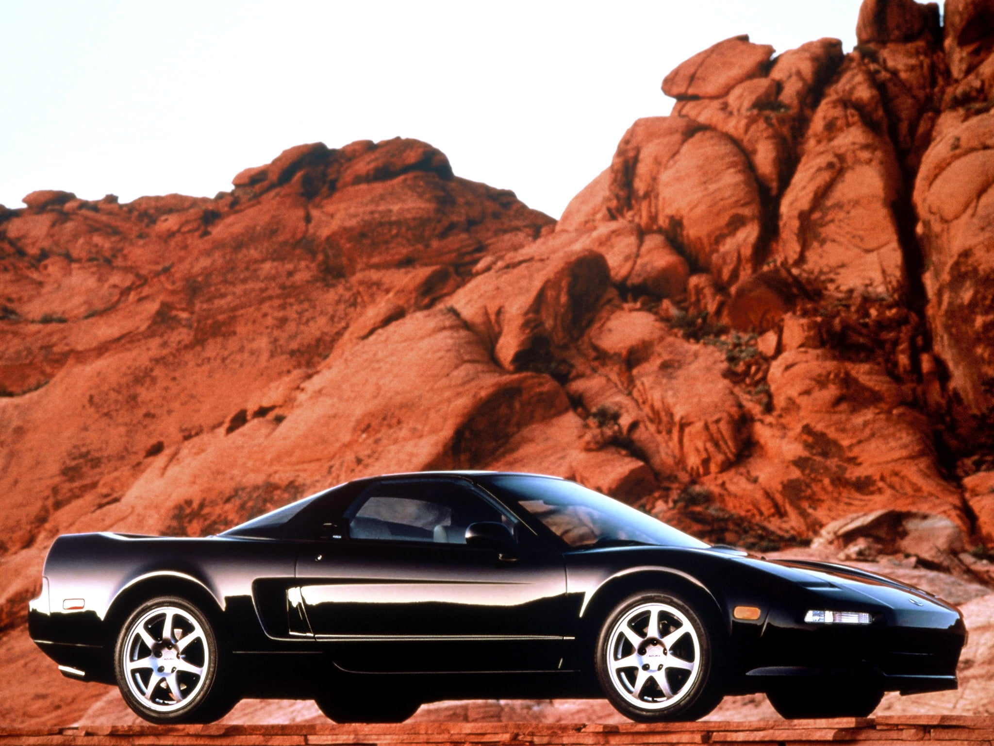 mountain, luxury, sport, black, arid climate, competition, modern, rock formation, side view, transportation, sports Car, scenics, acura, scenics - nature, HD Wallpaper