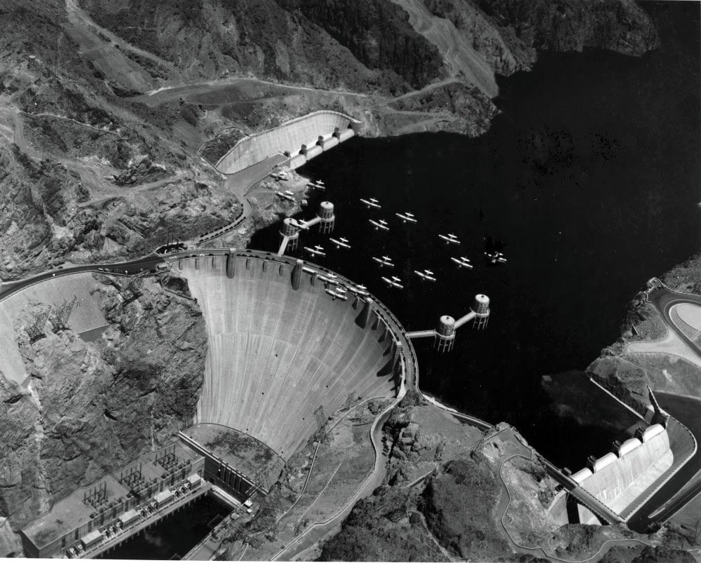 hoover, landmark, beauty in nature, lake mead, environmental issues, land, architecture, history, nevada, black And White, industry, water, lake, Hoover Dam, HD Wallpaper