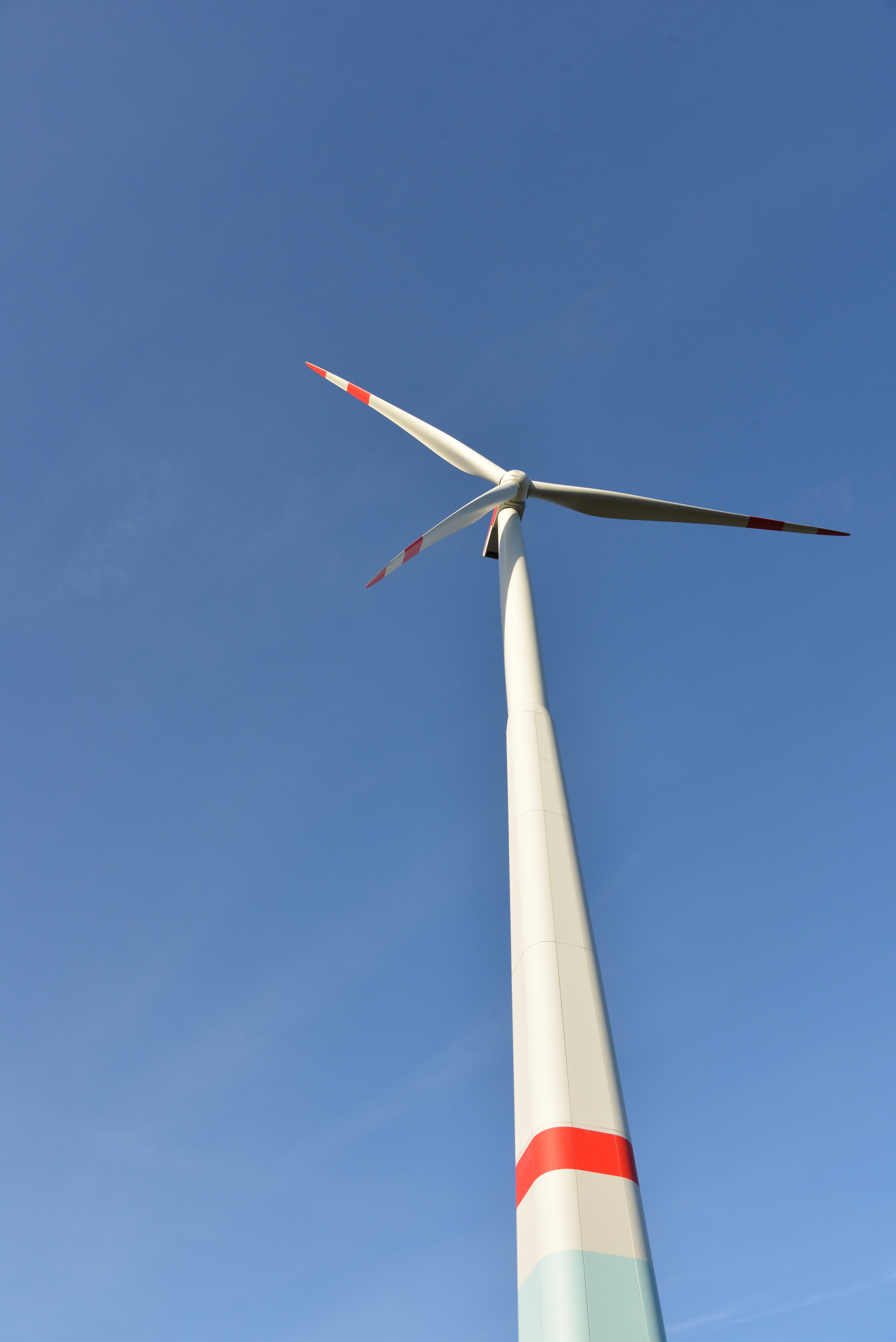 wind energy, environmental technology, energy, national icon, rotor, sky, 5K, wind, nature, meadow, eco, power generation, turbine, white color, blue, Phone HD Wallpaper