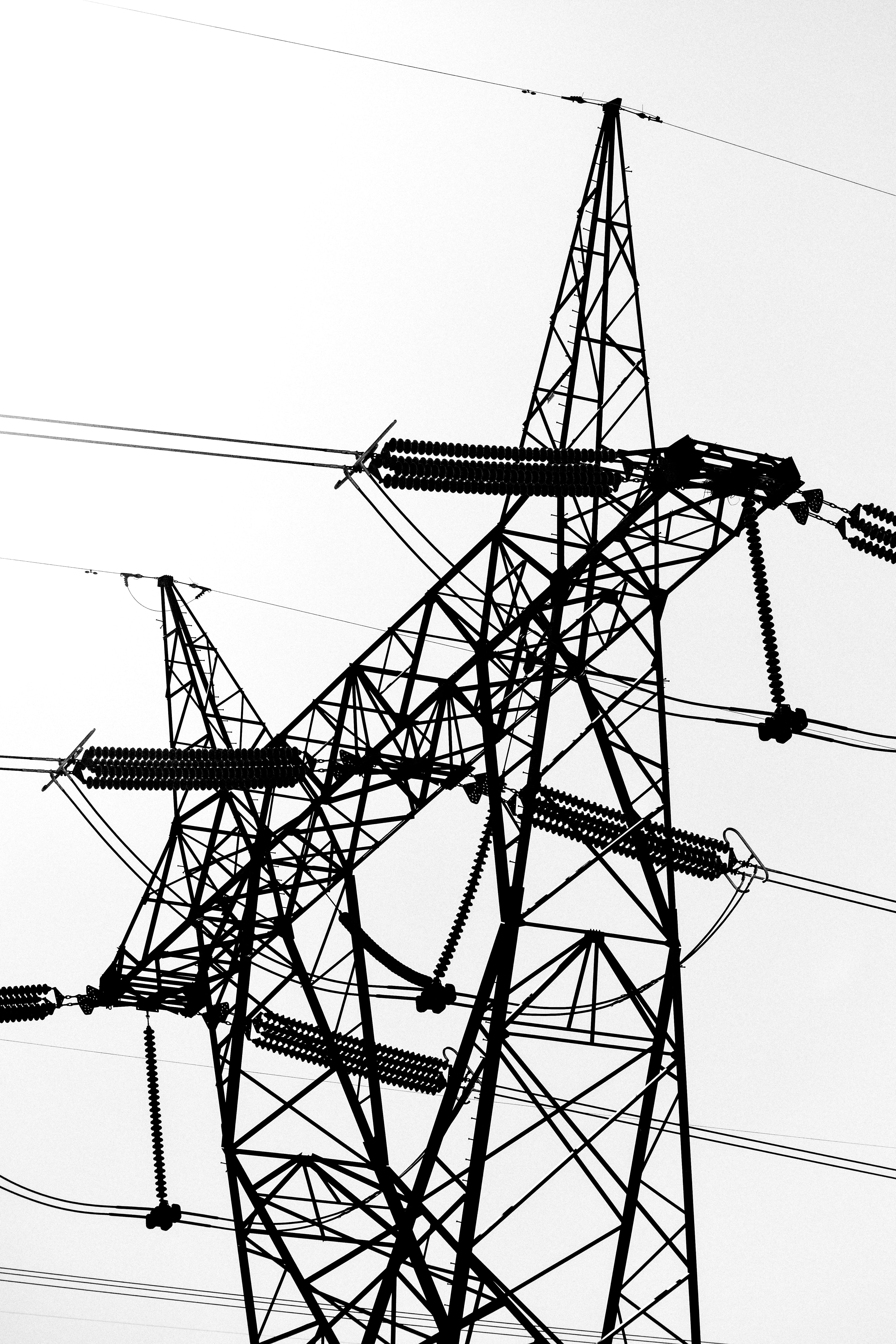 vehicle, urban, architecture, power plant, power supply, modern art, technology, clear sky, electric transmission tower, outdoors, power line, desert, silhouette, Phone HD Wallpaper