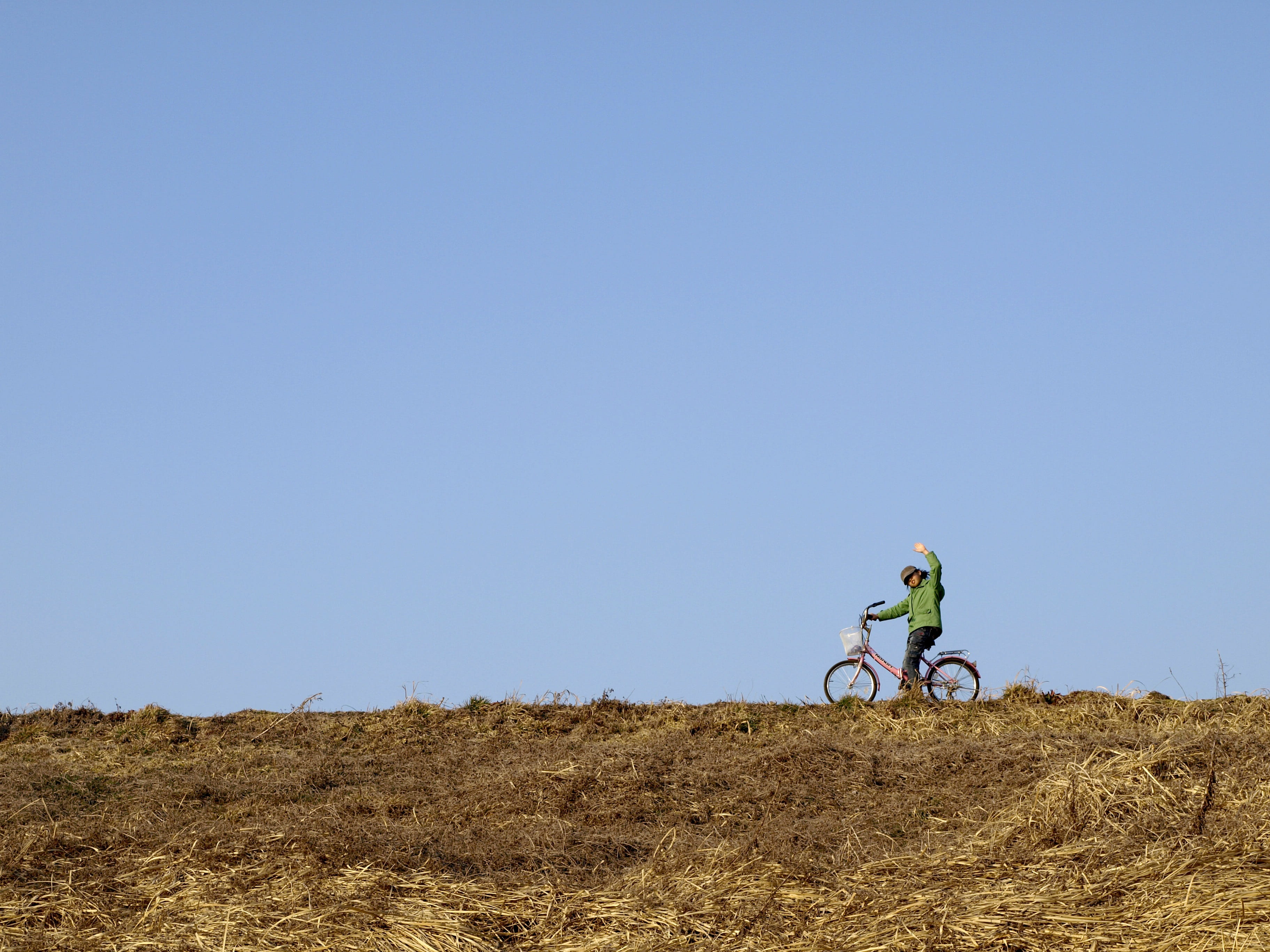 one person, transportation, outdoors, leisure activity, activity, cycling, bicycle, mode of transportation, riding, landscape, ride, day, lifestyles, 2K, HD Wallpaper