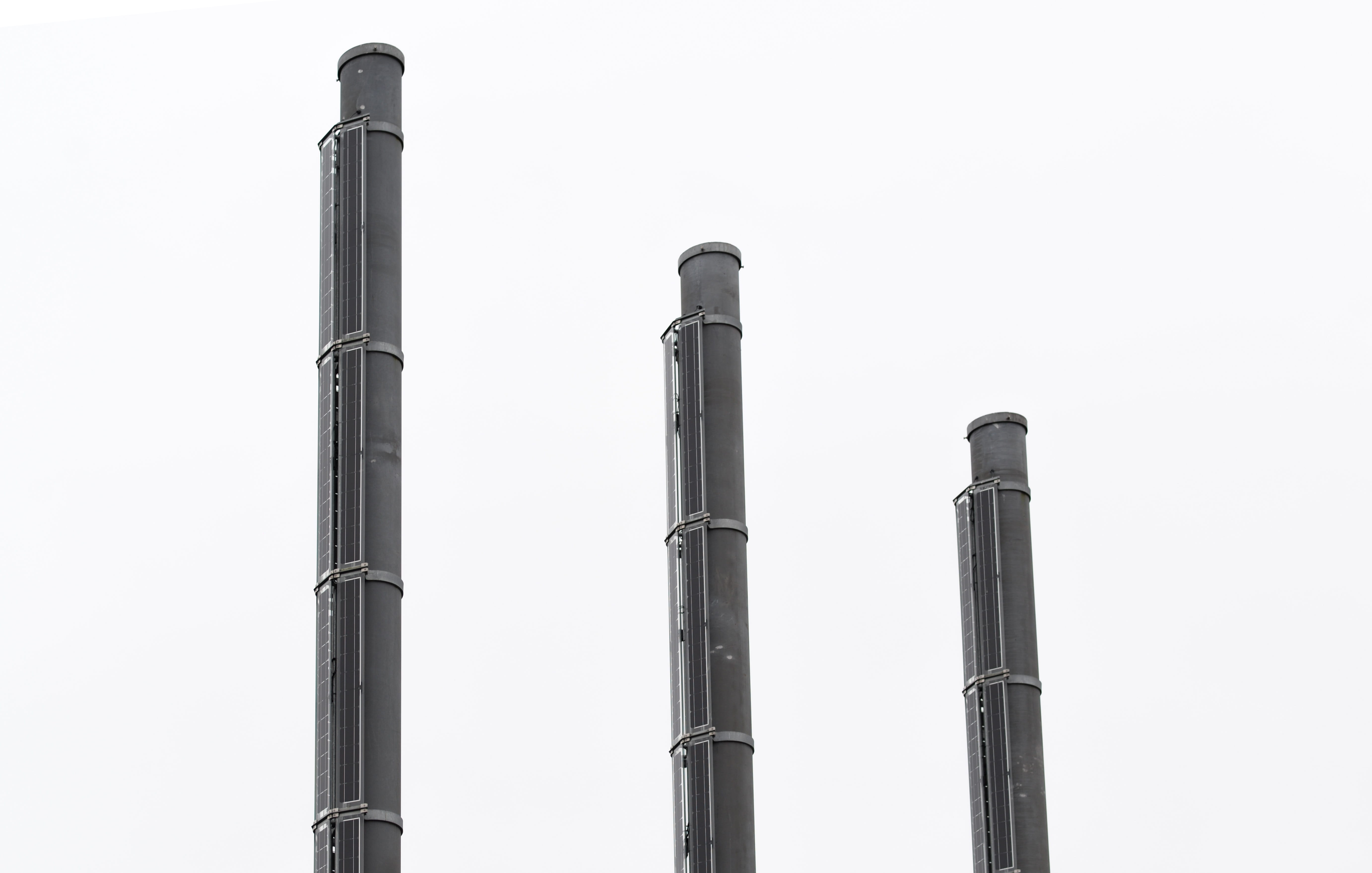 smoke - physical structure, outdoors, building exterior, industry, architecture, pipes, factory, smoke stack, chimney, no people, business, 5K, black color, HD Wallpaper