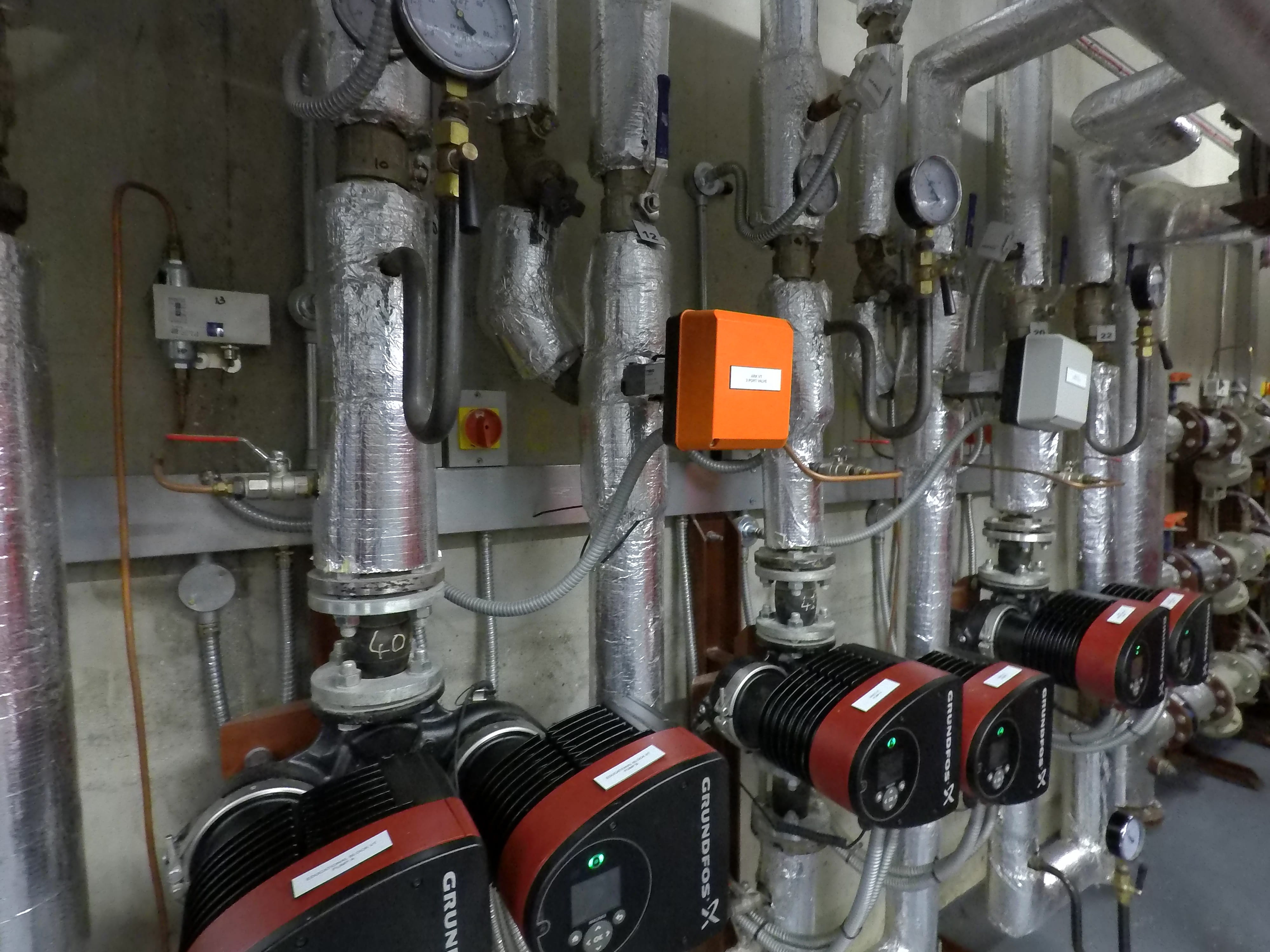 district heating, factory, risers, equipment, indoors, no people, industrial equipment, electricity, pipe - tube, control, industry, gauge, valve, piping, HD Wallpaper