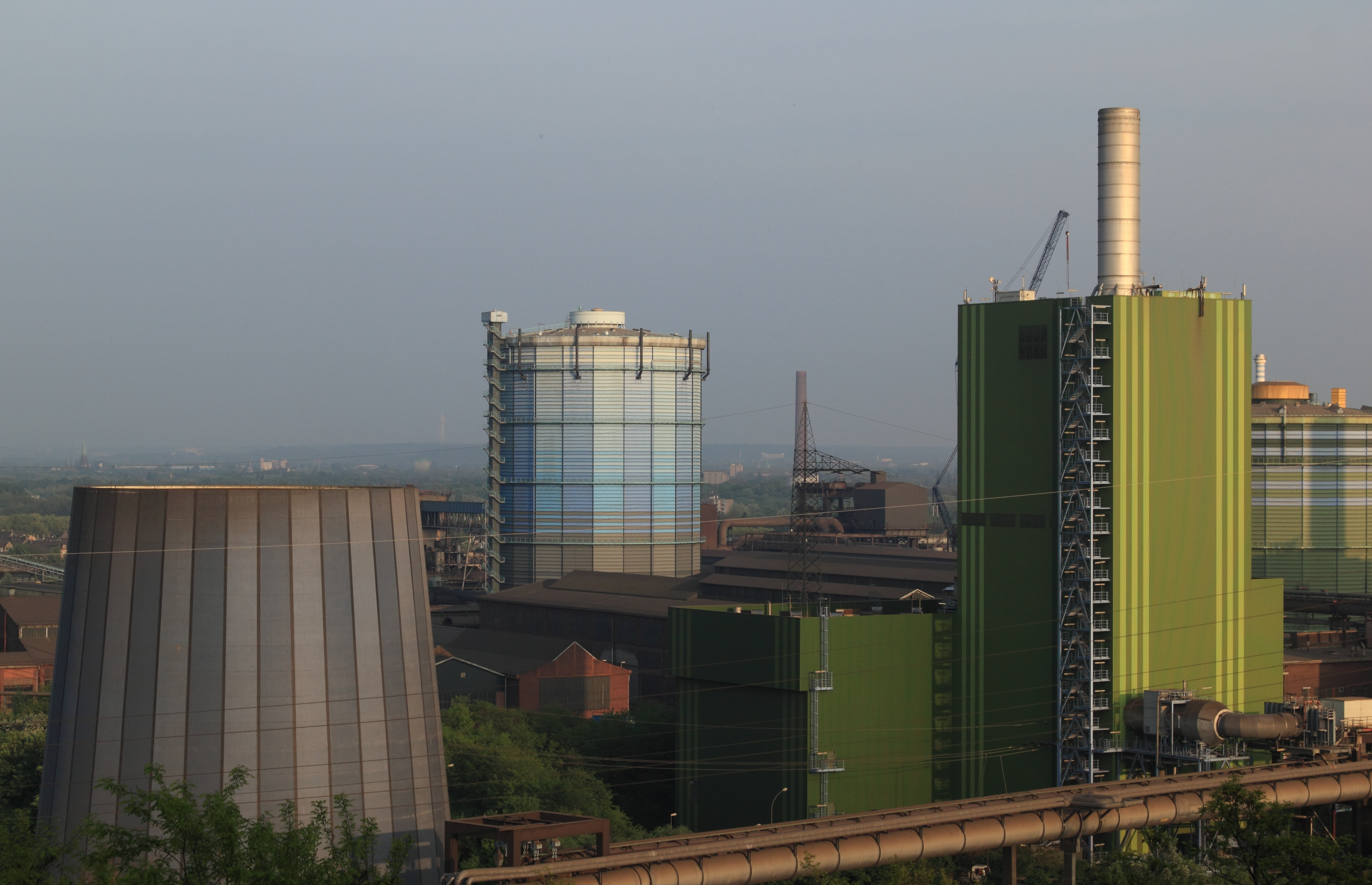 germany, tower, industrial building, building, skyscraper, spire, built structure, 4K, architecture, office, sky, city, industrial, factory, modern, industry, HD Wallpaper