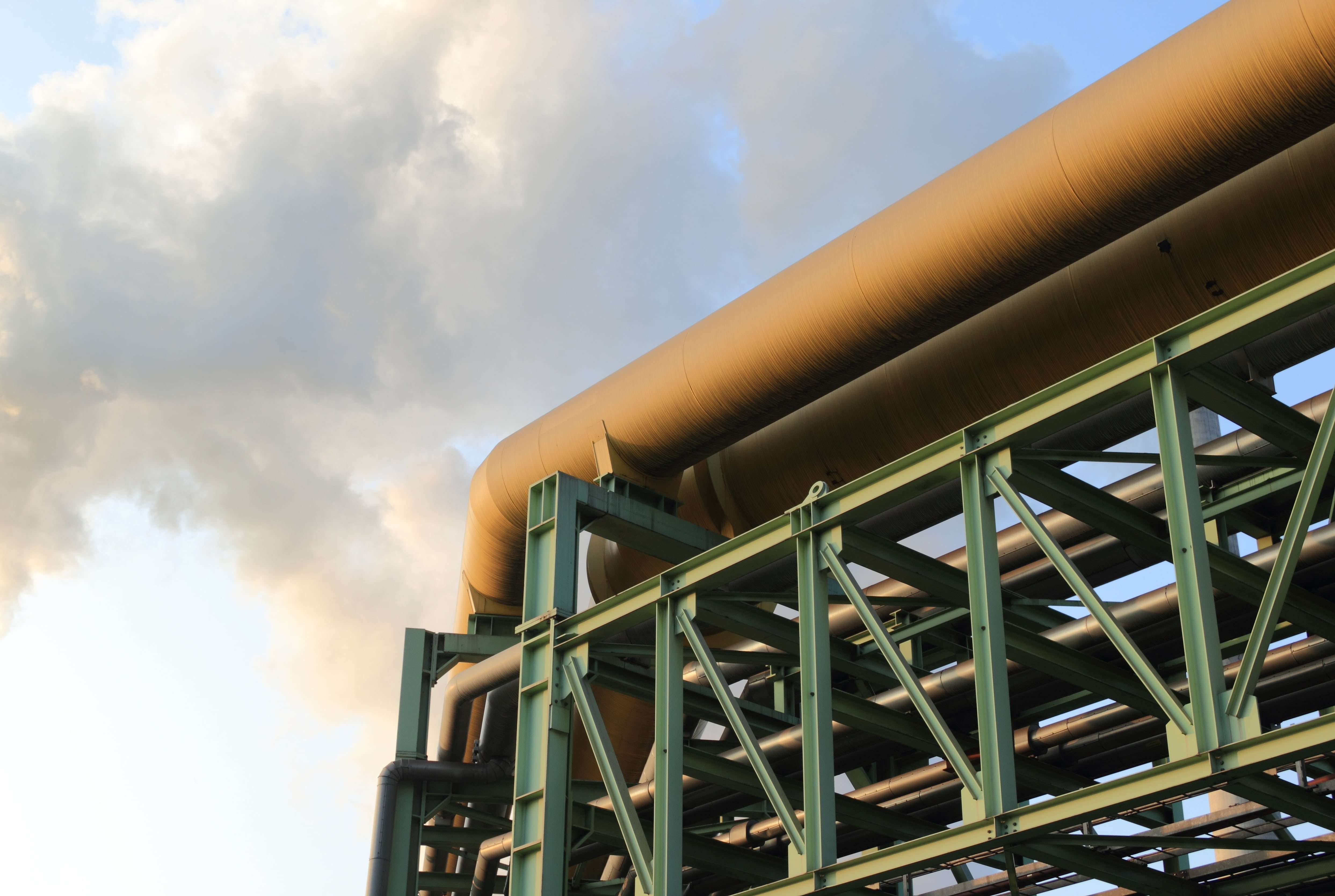 germany, building exterior, pipe - tube, cloud - sky, outdoors, industrial, metal, architecture, alsumer, day, outdoor play equipment, sunset, low angle view, HD Wallpaper
