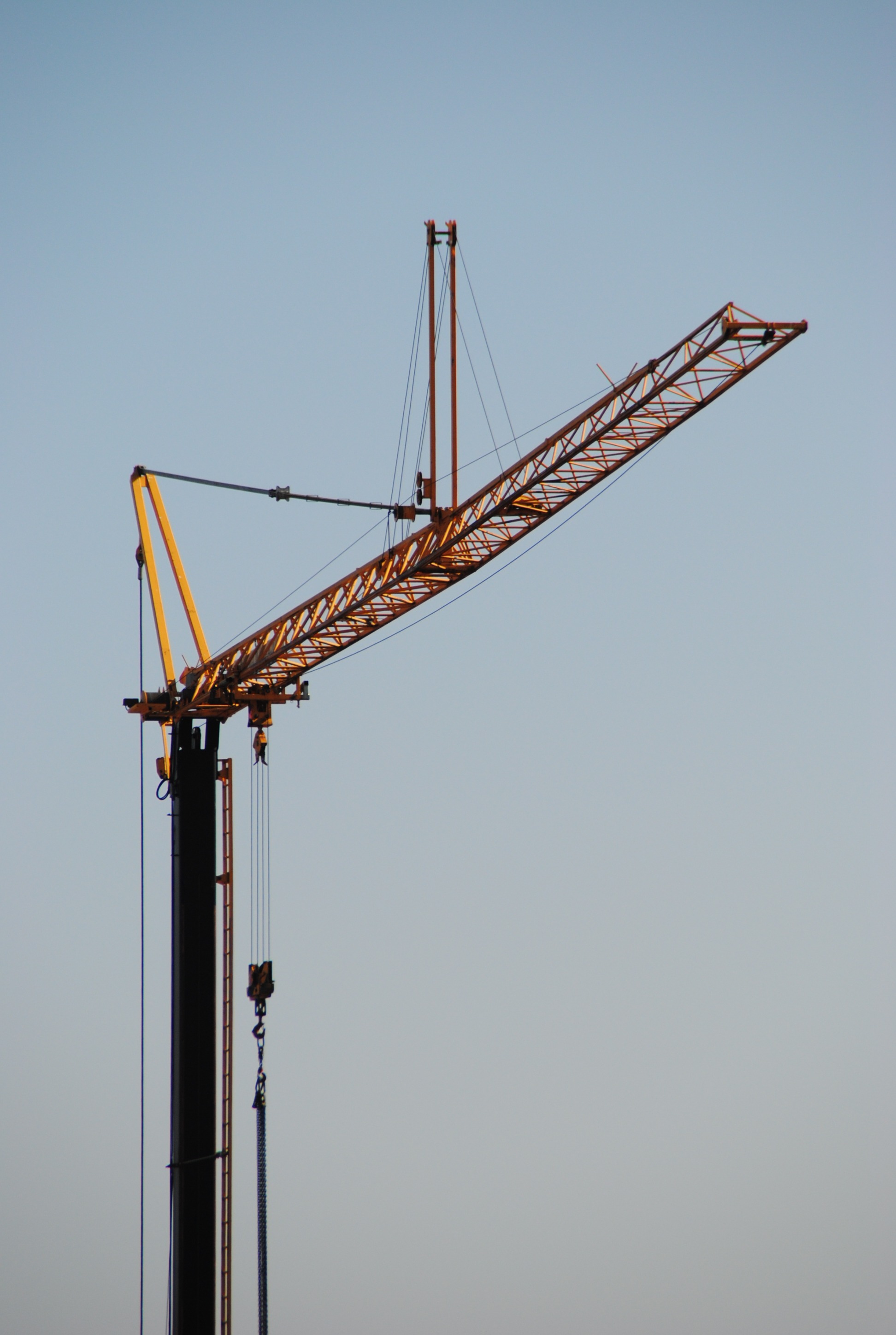 construction equipment, architecture, crane arm, construction site, machinery, clear sky, tall - high, no people, site, crane - construction machinery, Phone HD Wallpaper