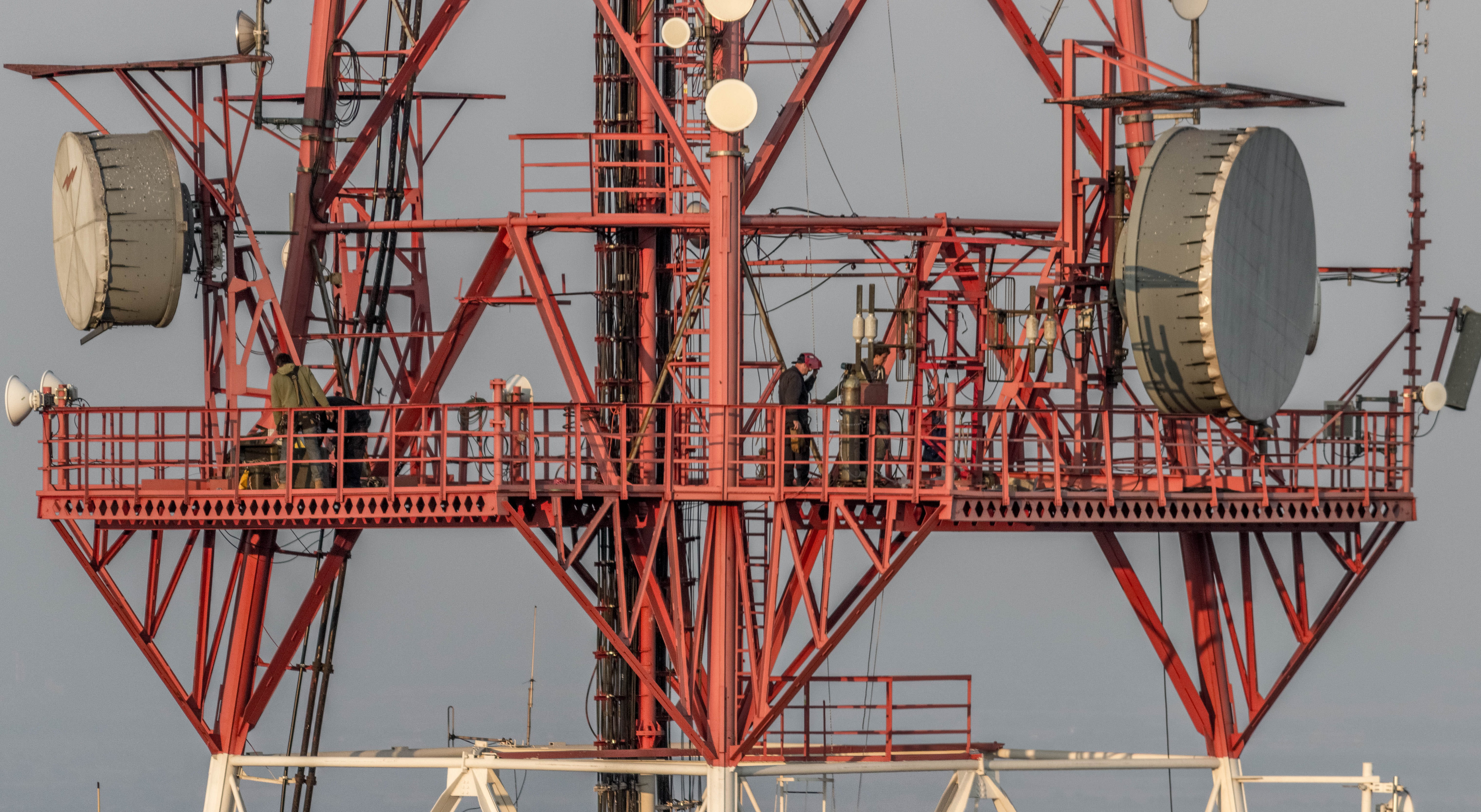 no people, water, architecture, construction, outdoors, electrical equipment, technology, sobótka, tower, low angle view, platform, communication, industry, HD Wallpaper