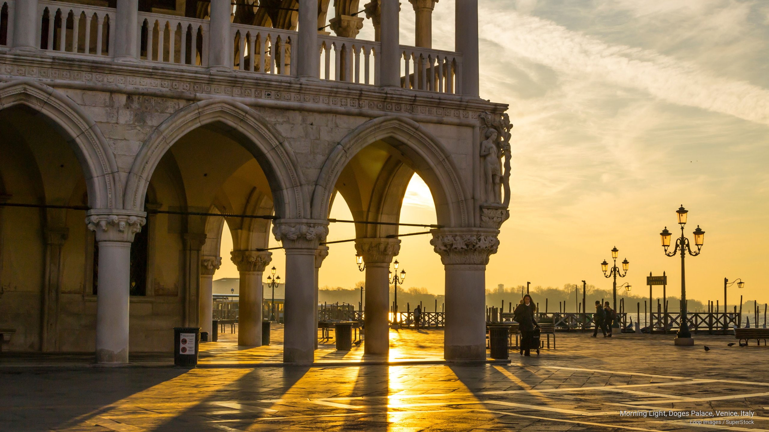Architecture, 2K, doges, venice, italy, morning, palace, light, HD Wallpaper