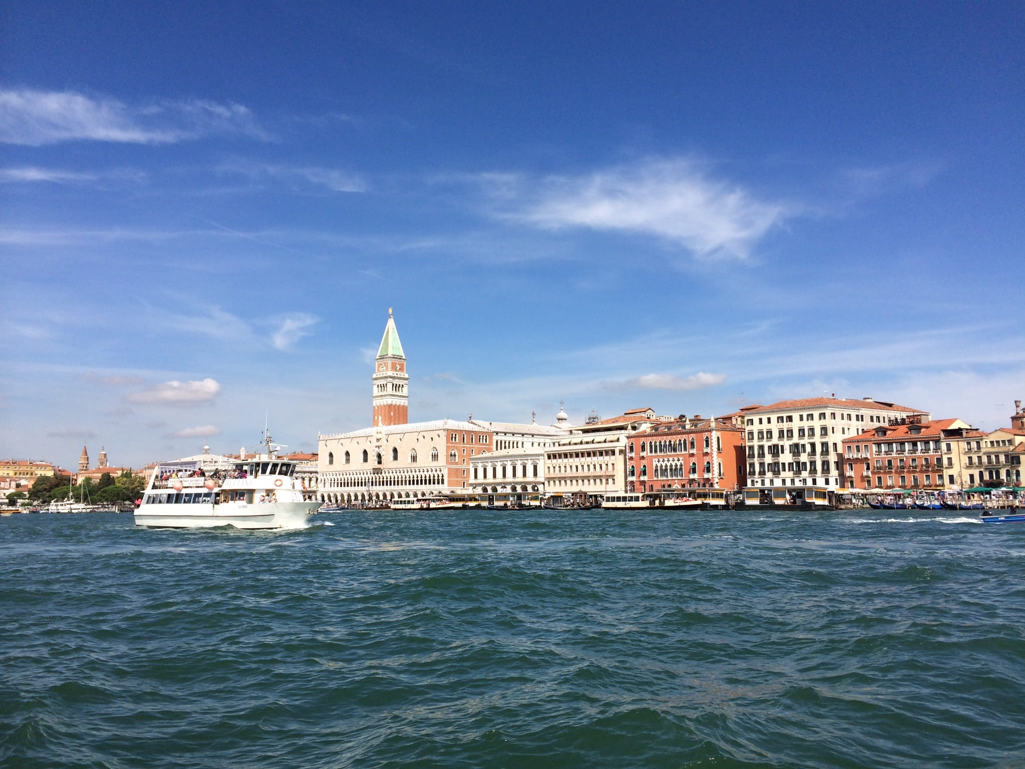 spire, urban skyline, 1080P, tourism, outdoors, Sea, nautical vessel, travel destinations, mode of transportation, building, nature, architecture, DogeS Palace, HD Wallpaper