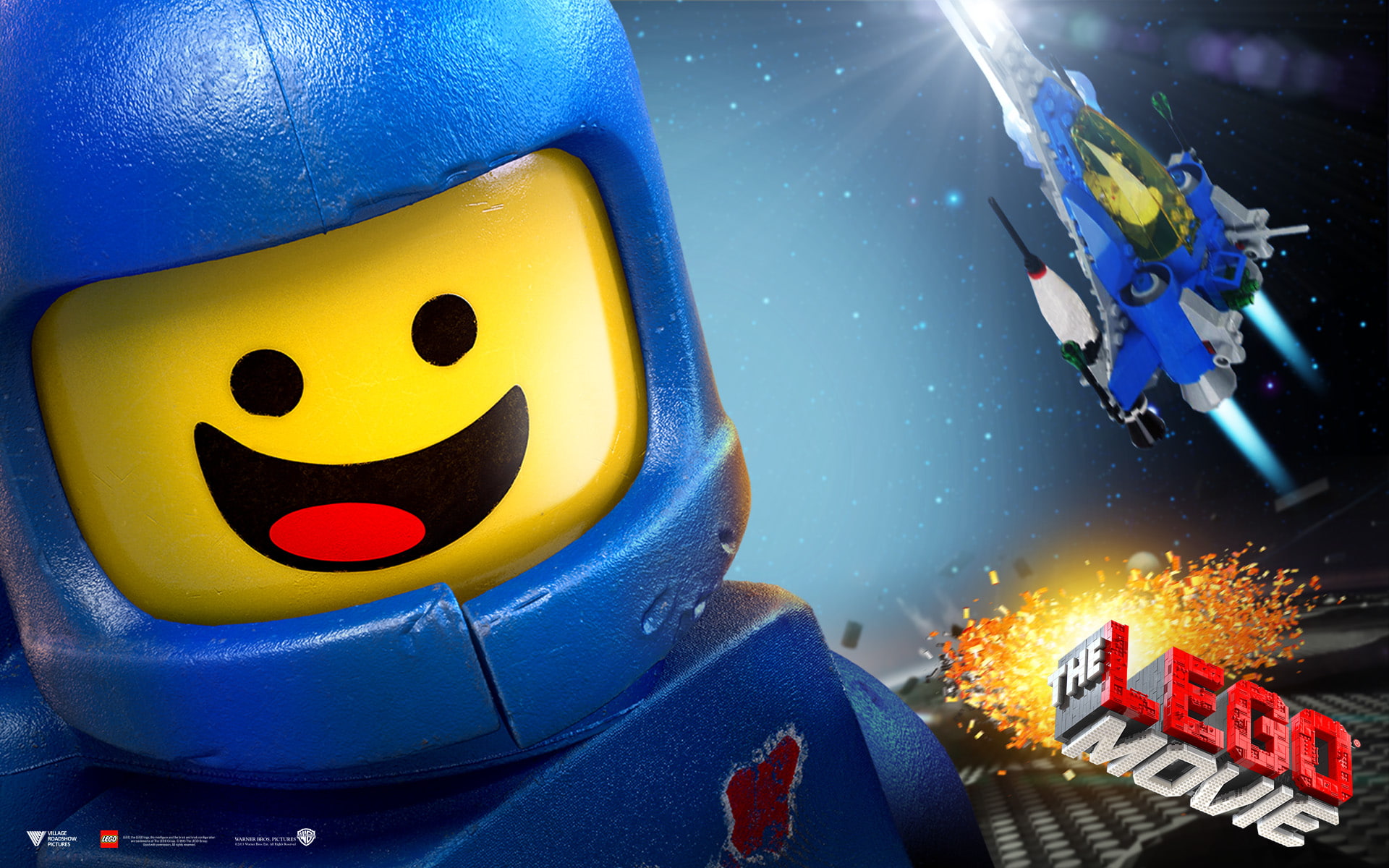 Space, Benny (The Lego Movie), The Lego Movie, Logo, Text, Spaceship, Movie, 1080P, Lego, HD Wallpaper