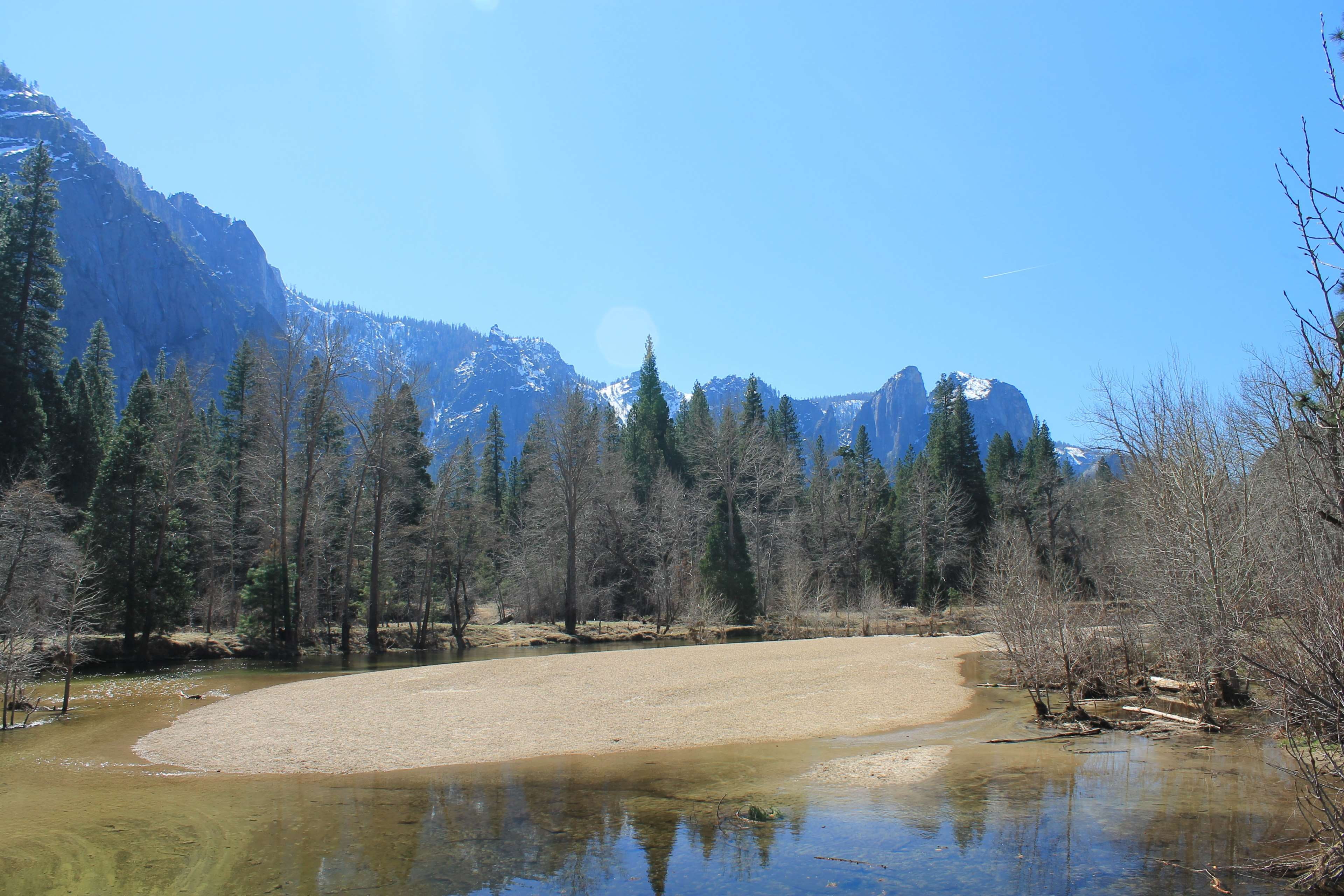 granite, 4K, waterfront, el capitan, half, forest, dry, captain, canyon, el, geological, sky, non-urban scene, scenics - nature, boulder, cliff, geology, HD Wallpaper