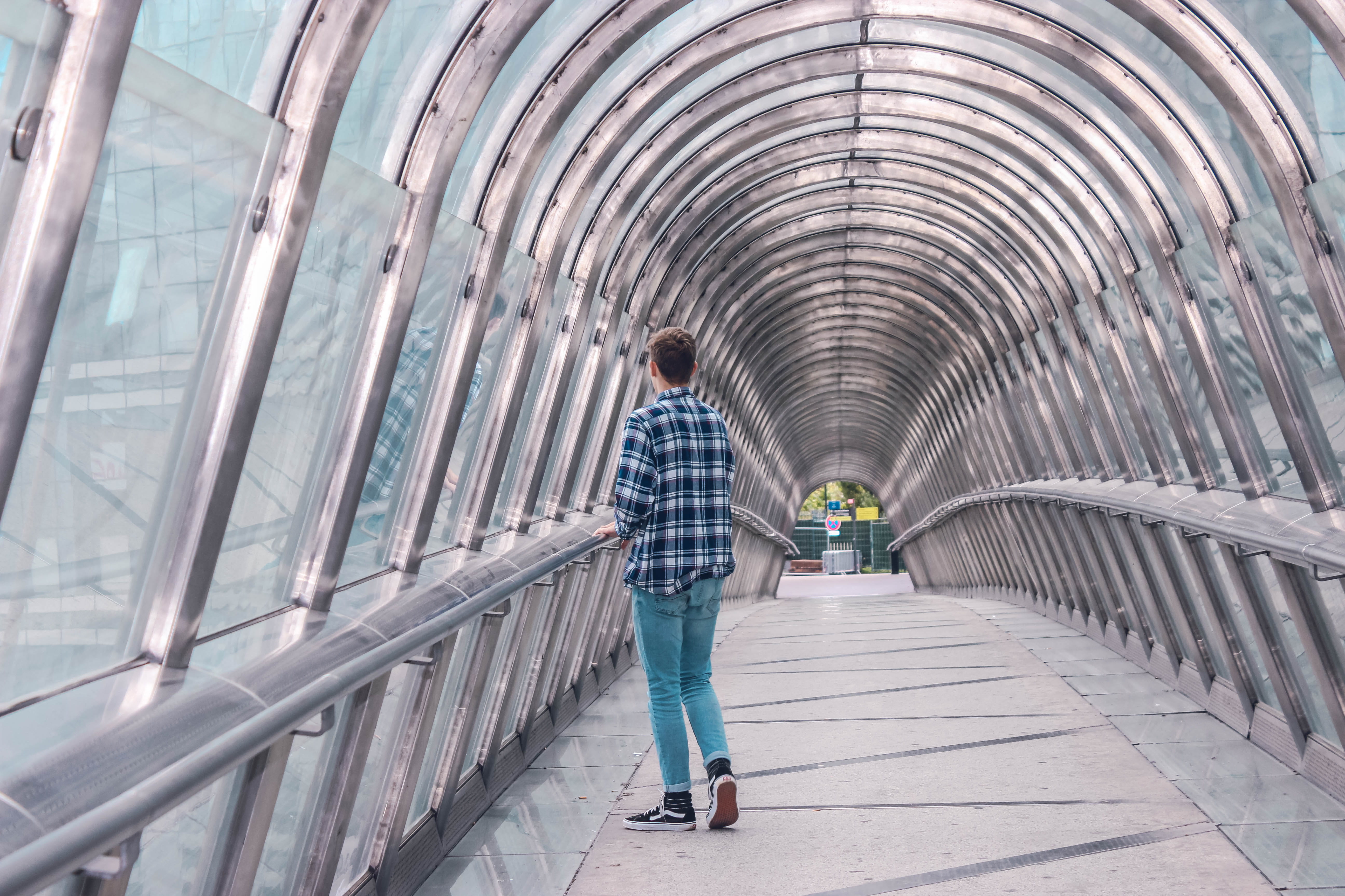 apparel, the way forward, lifestyles, pants, direction, jeans, leisure activity, bridge - man made structure, arch, men, architecture, casual clothing, HD Wallpaper