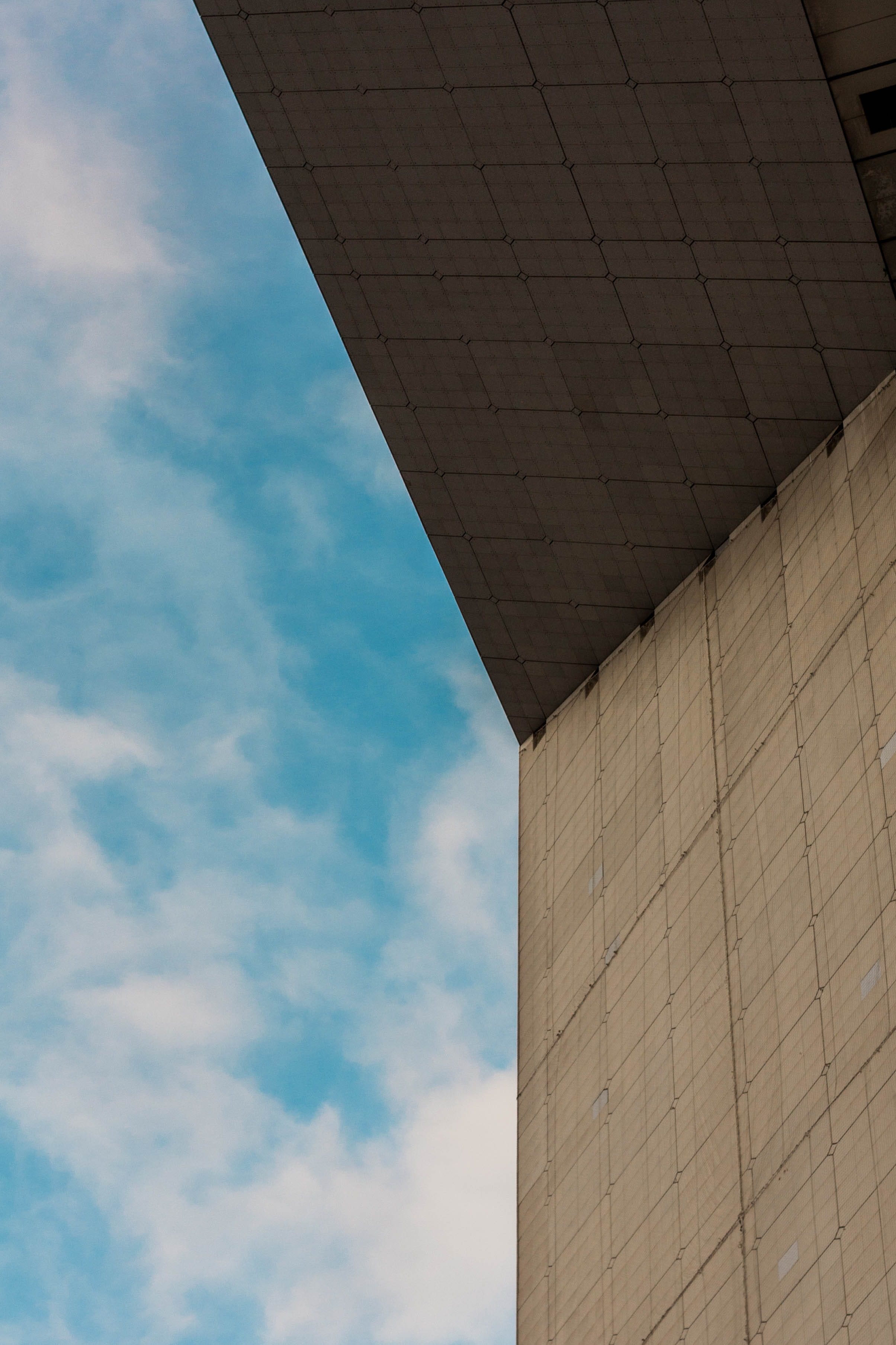 sunset, cloud, no people, architecture, sunlight, pattern, blu sky, low angle view, wall - building feature, architectural column, blue, sky, tall - high, Phone HD Wallpaper
