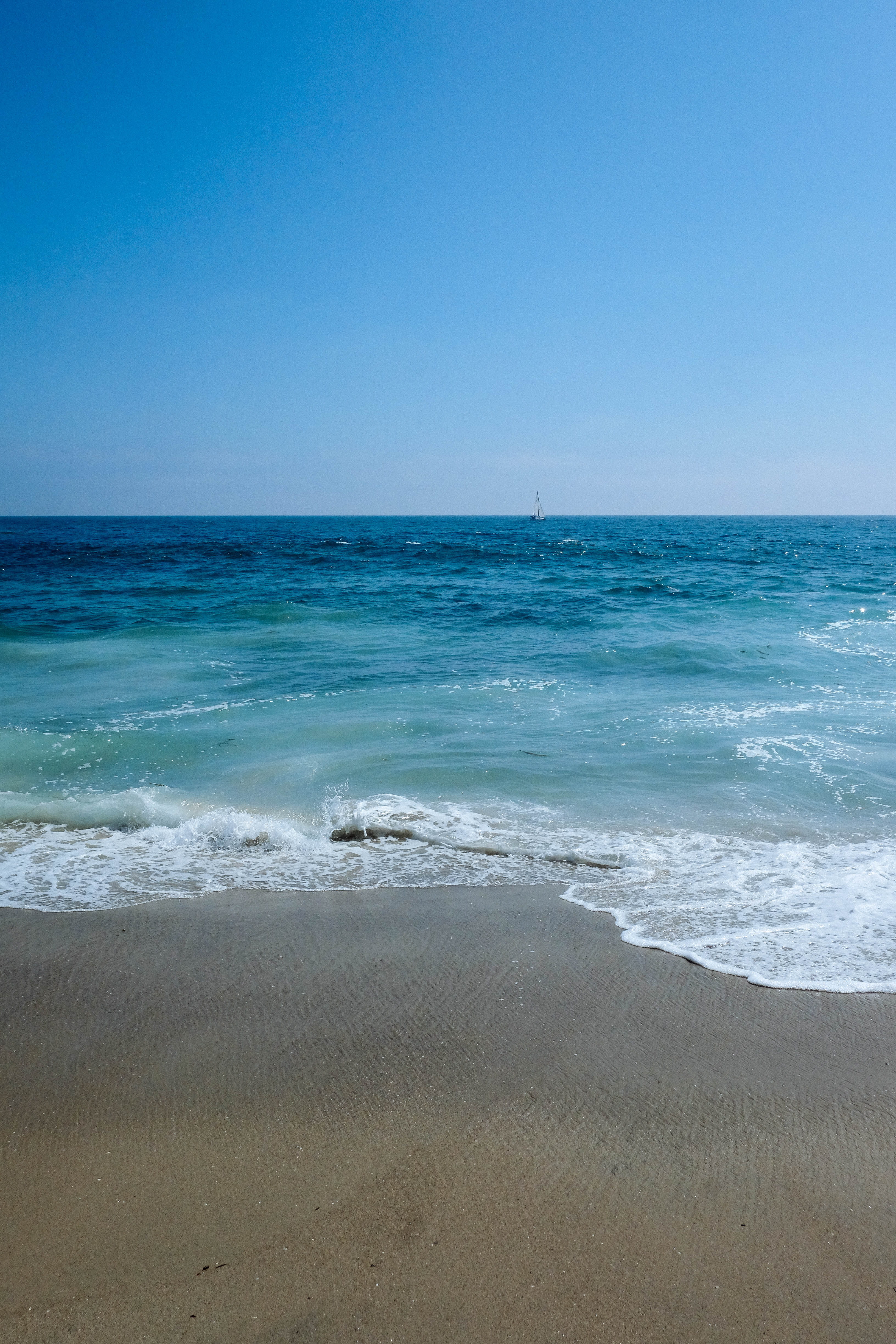 scenics - nature, sailing, sky, calm, clear sky, no people, beauty in nature, beech, malibu, crashing, california, paradise, boating, united states, blue, Phone HD Wallpaper