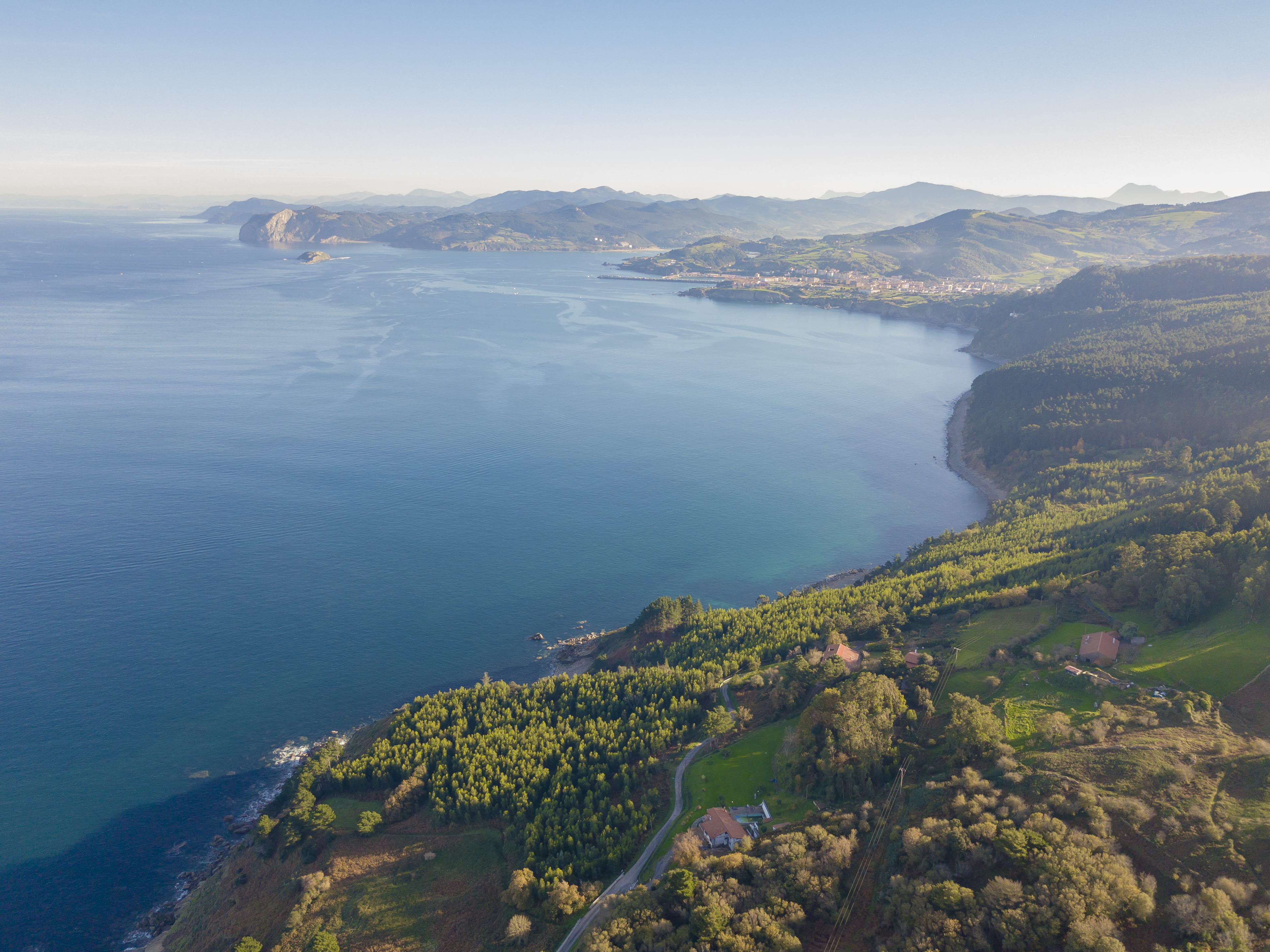 idyllic, mountains, 4K, aerial view, tranquility, blue, outdoors, no people, drone view, land, high angle view, environment, tranquil scene, water, sky, HD Wallpaper