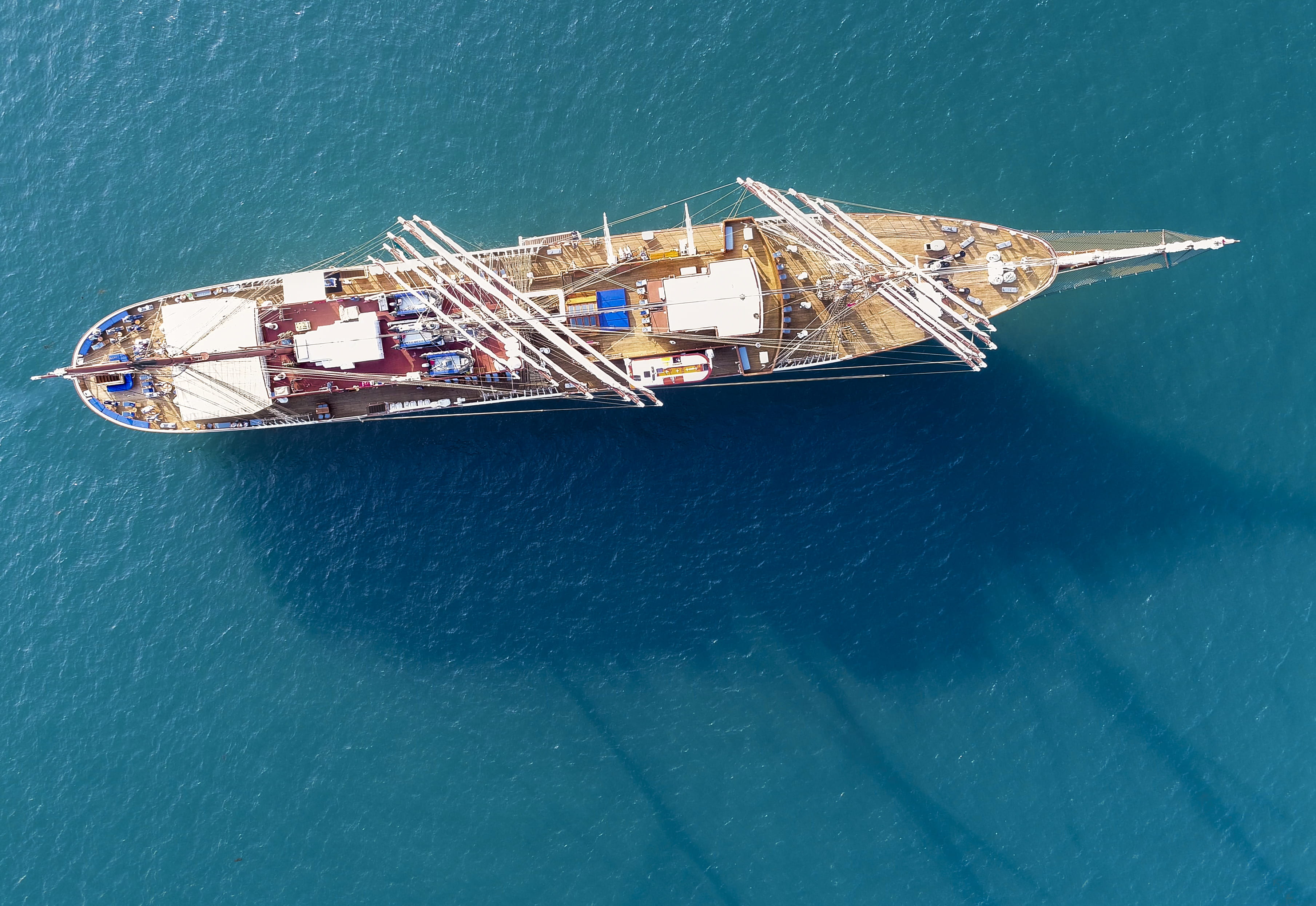 cargo ship, aerial, day, mode of transportation, high angle view, no people, fossil fuel, drilling rig, industry, outdoors, oil, brown, nautical vessel, HD Wallpaper