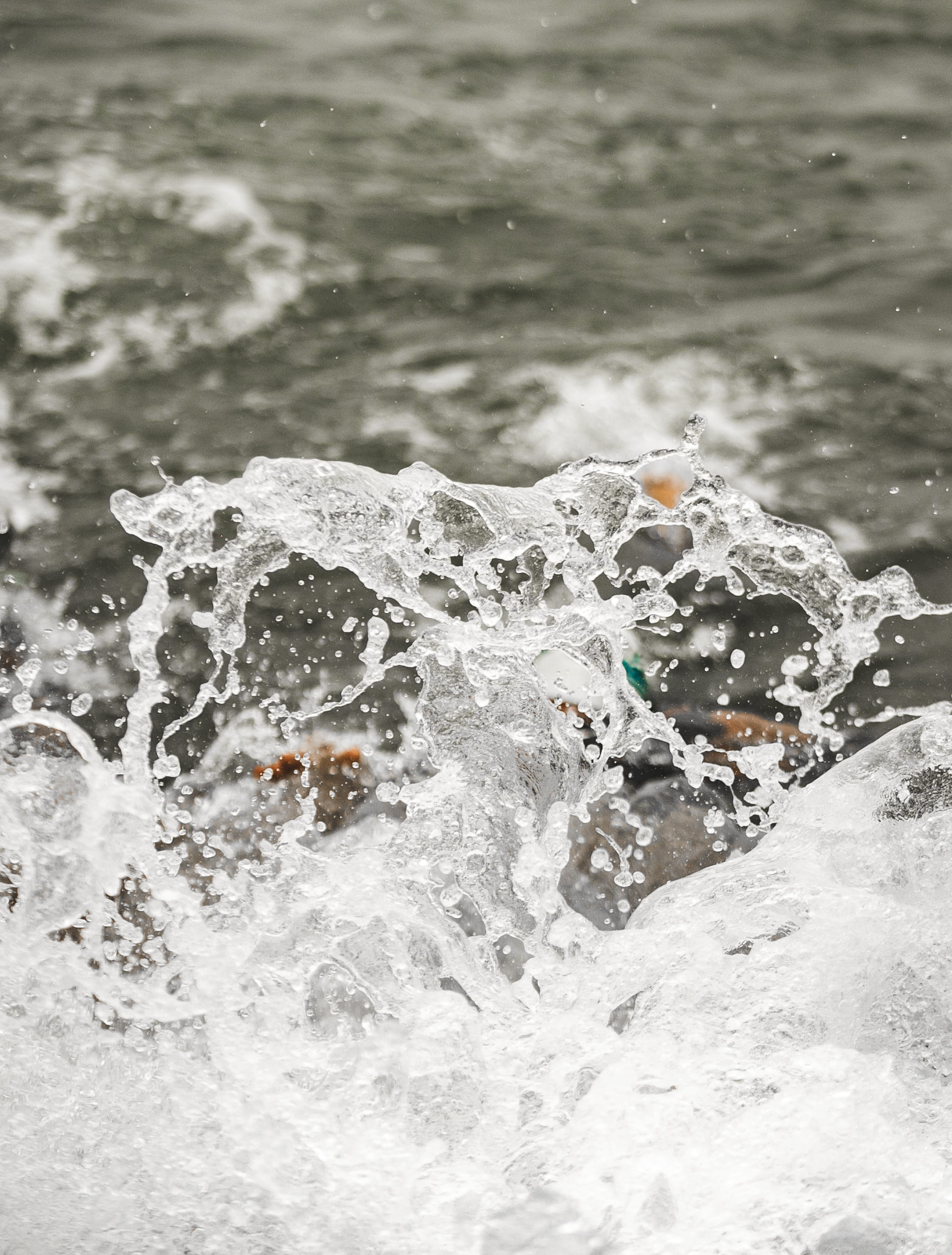 sea, water, motion, rock, tsunami, creek, sport, sprout, 2K, aquatic sport, day, wave, flowing water, beauty in nature, power in nature, beach, focus on foreground, Phone HD Wallpaper