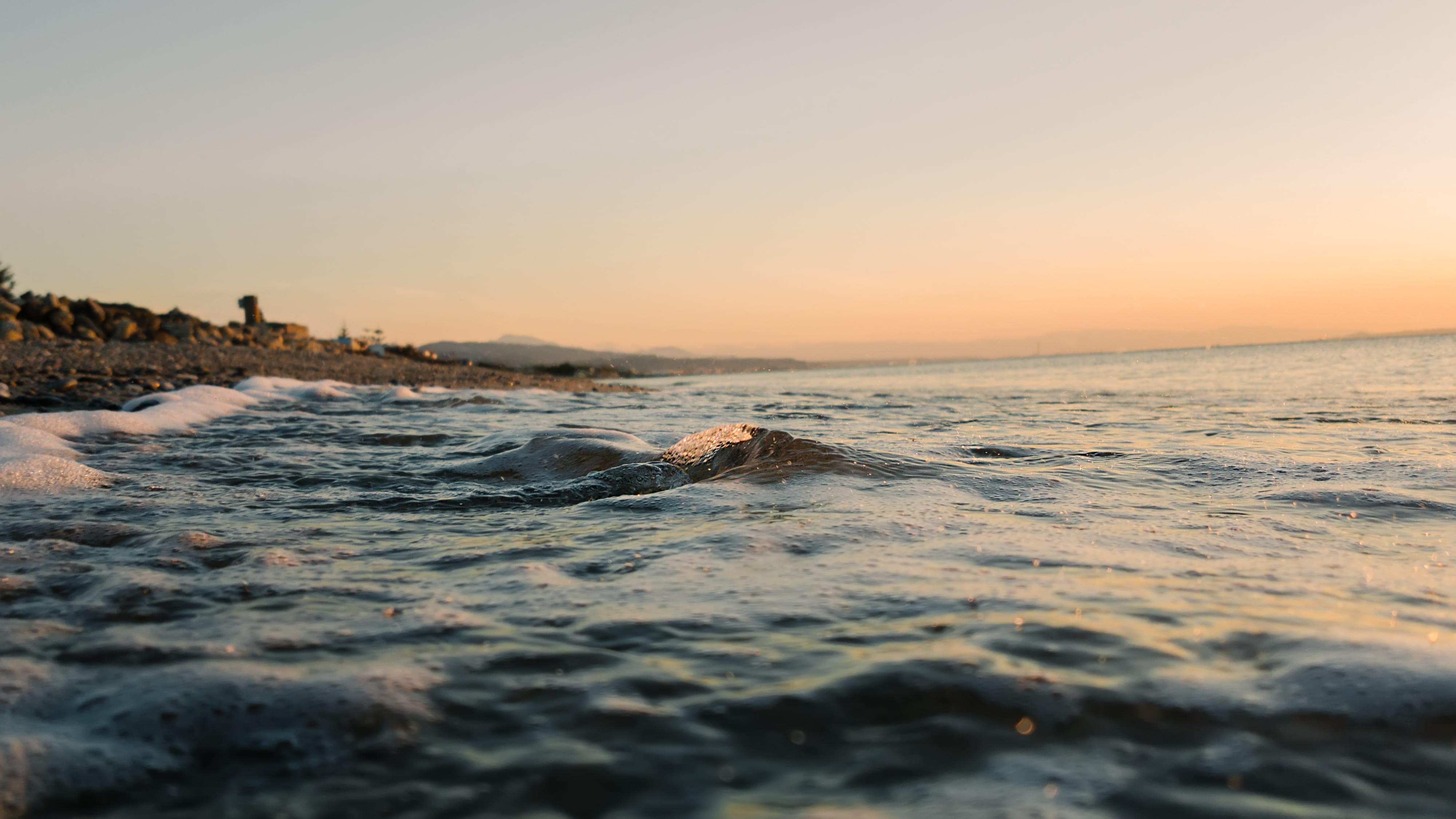 horizon Over Water, outdoors, solid, seawaves, beauty In Nature, scenics - nature, coastline, photography, ocean, angle, motion, surface level, sea, no People, HD Wallpaper