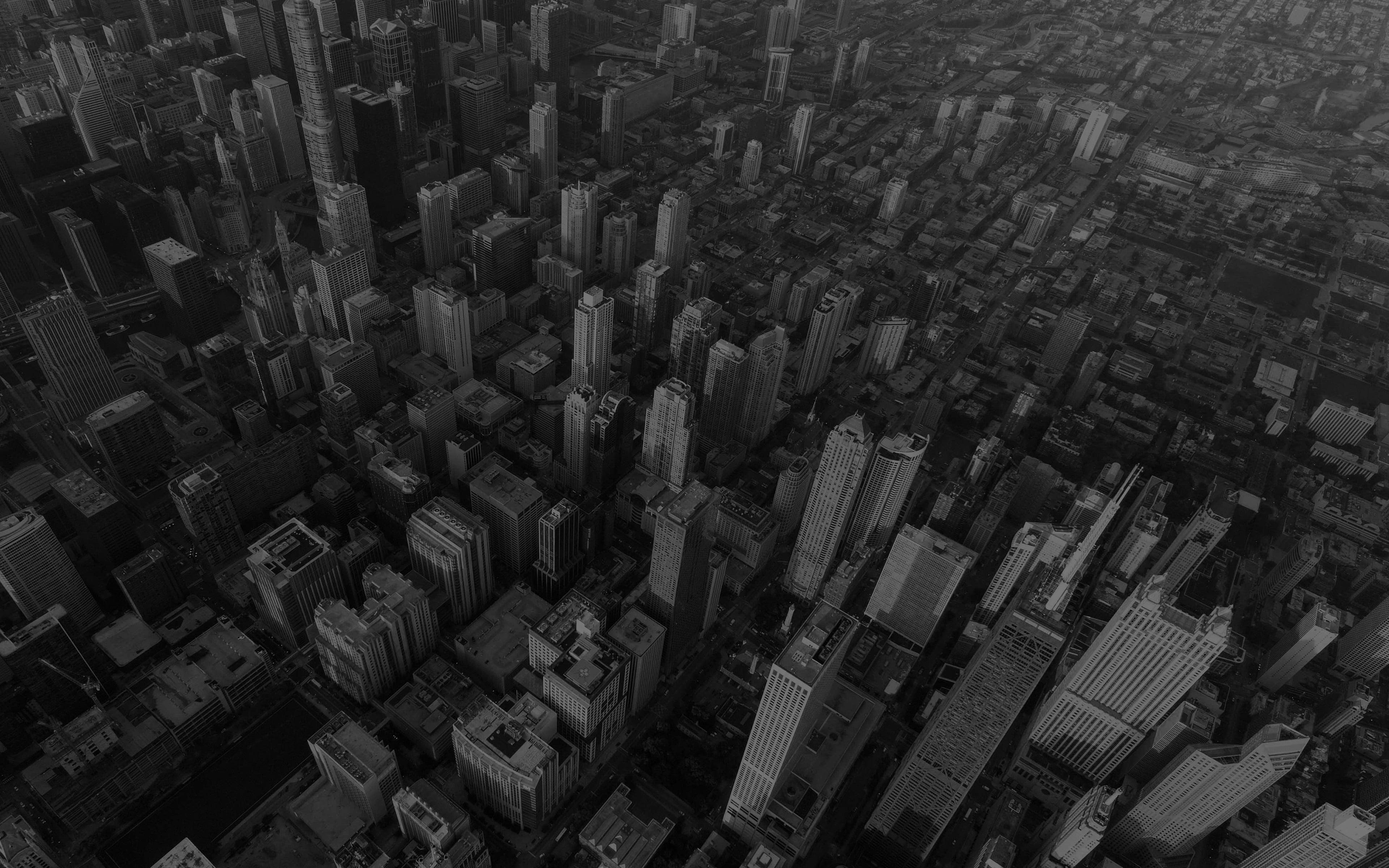 blocks, large group of objects, abundance, chicago, dark, high angle view, full frame, tilt, building exterior, no people, day, apartment, city, aerial view, HD Wallpaper