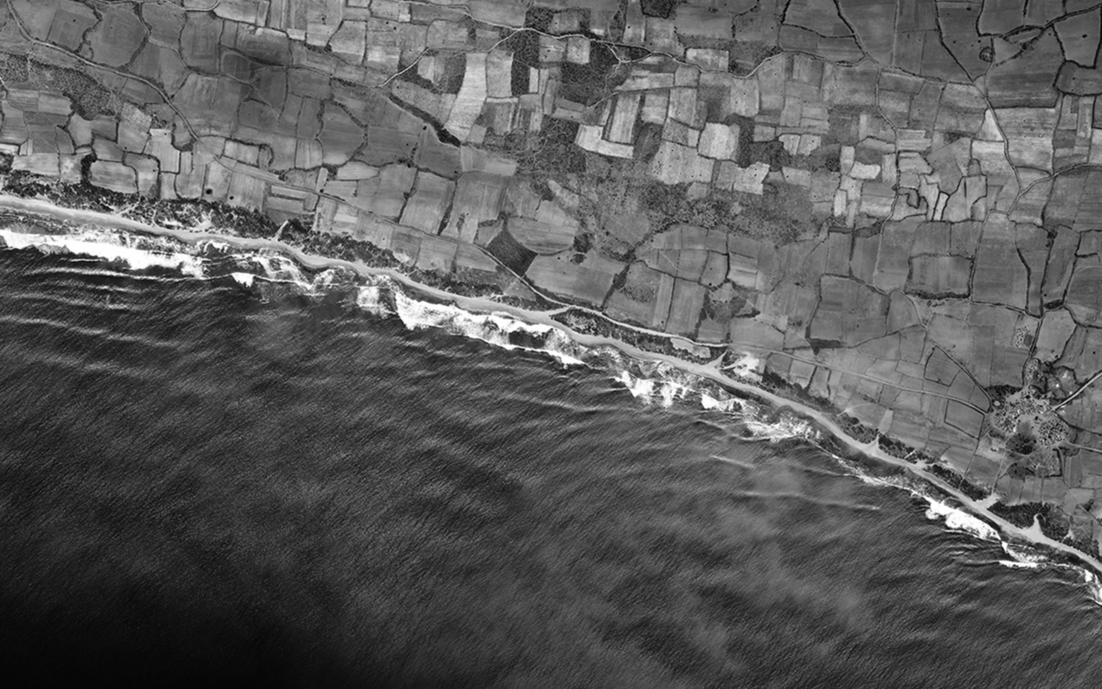 land, sea, nautre, no people, outdoors, pattern, day, phandroid, water, architecture, built structure, bw, high angle view, dark, solid, wall - building feature, HD Wallpaper