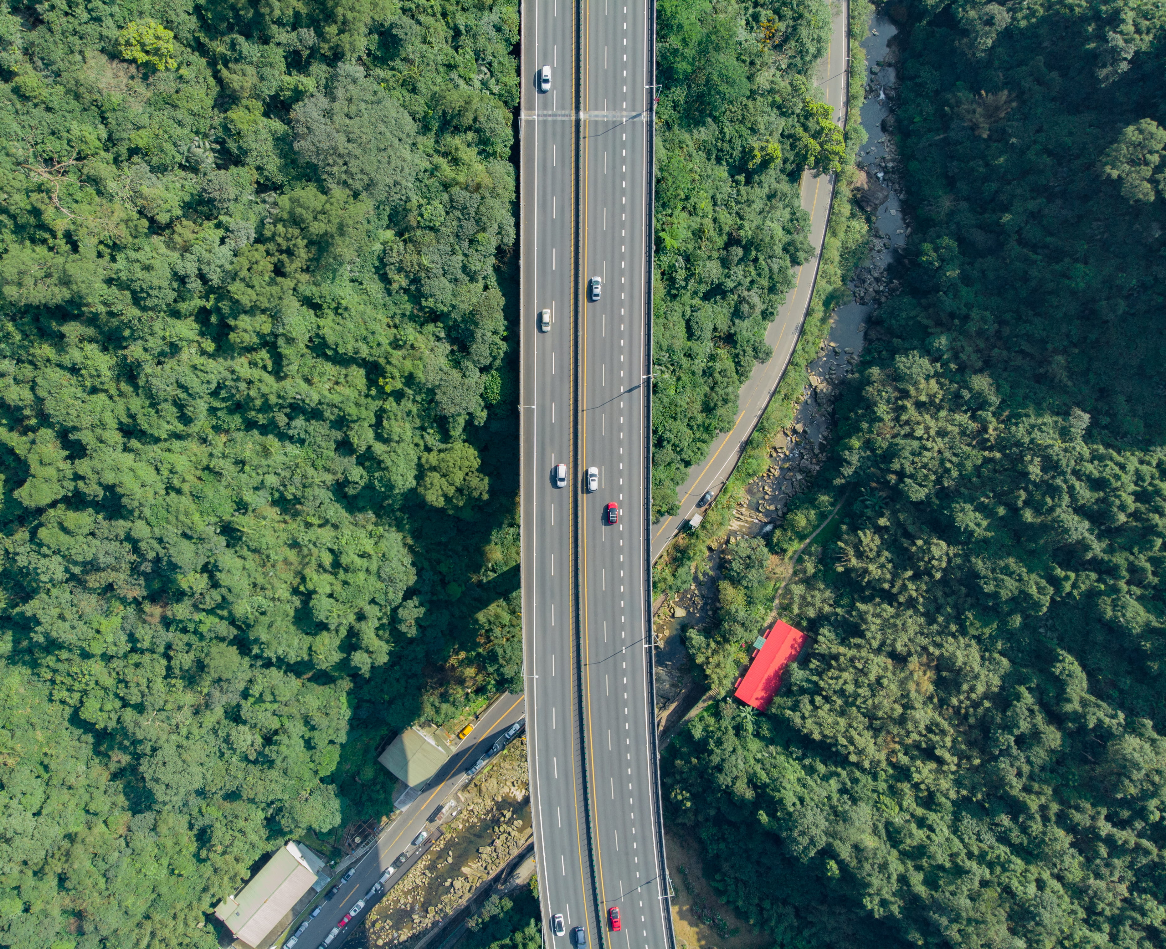 dji, tree, taiwan, high angle view, green color, growth, holiday, scenery, mavicair, intersection, aerial, foliage, landscape, mode of transportation, land, HD Wallpaper