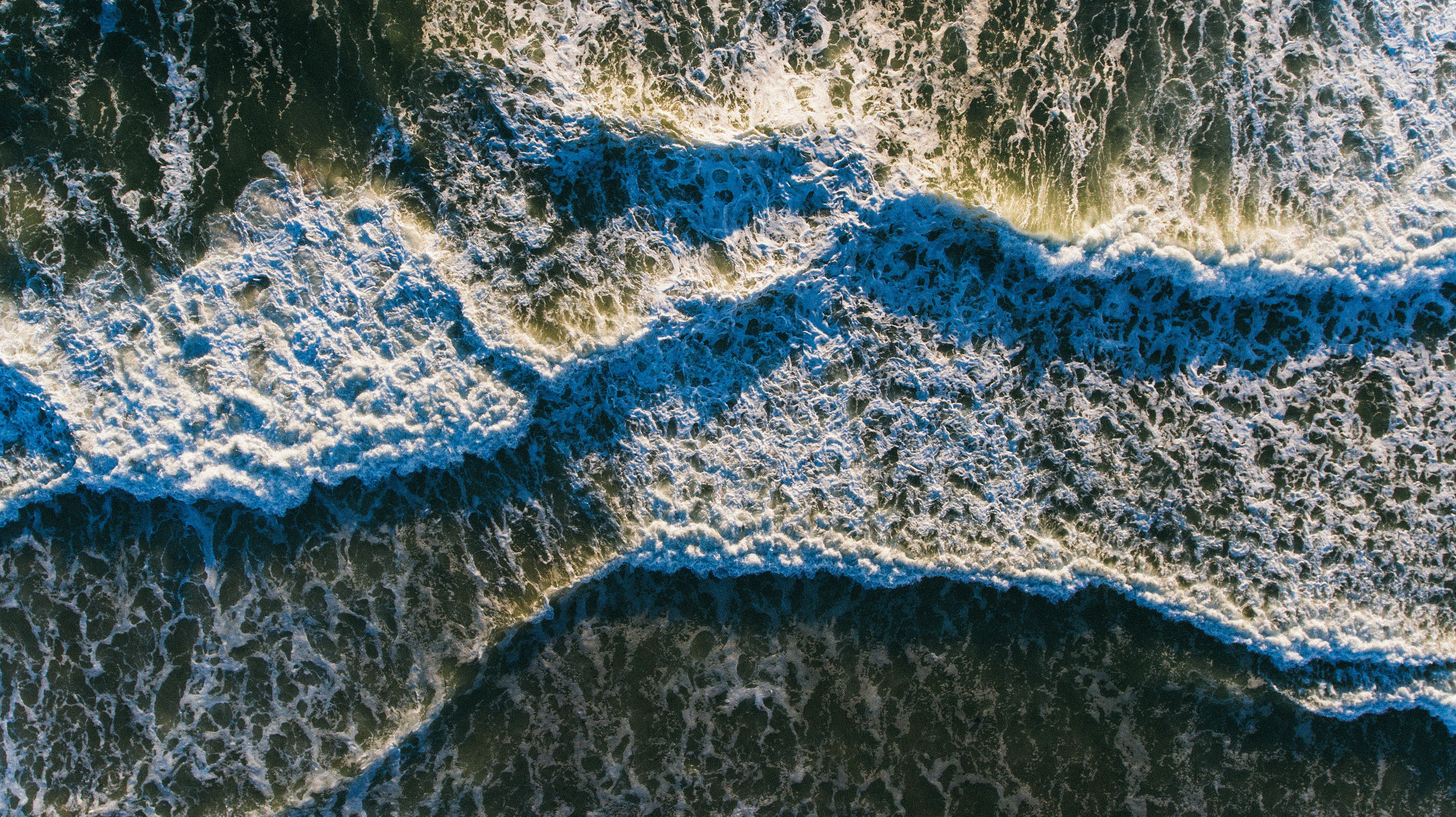 vsco, sun, foam, photography, view, 4K, full frame, water, drone above, lightroom, day, high angle view, cloud, winter, blue, beauty in nature, outdoors, HD Wallpaper