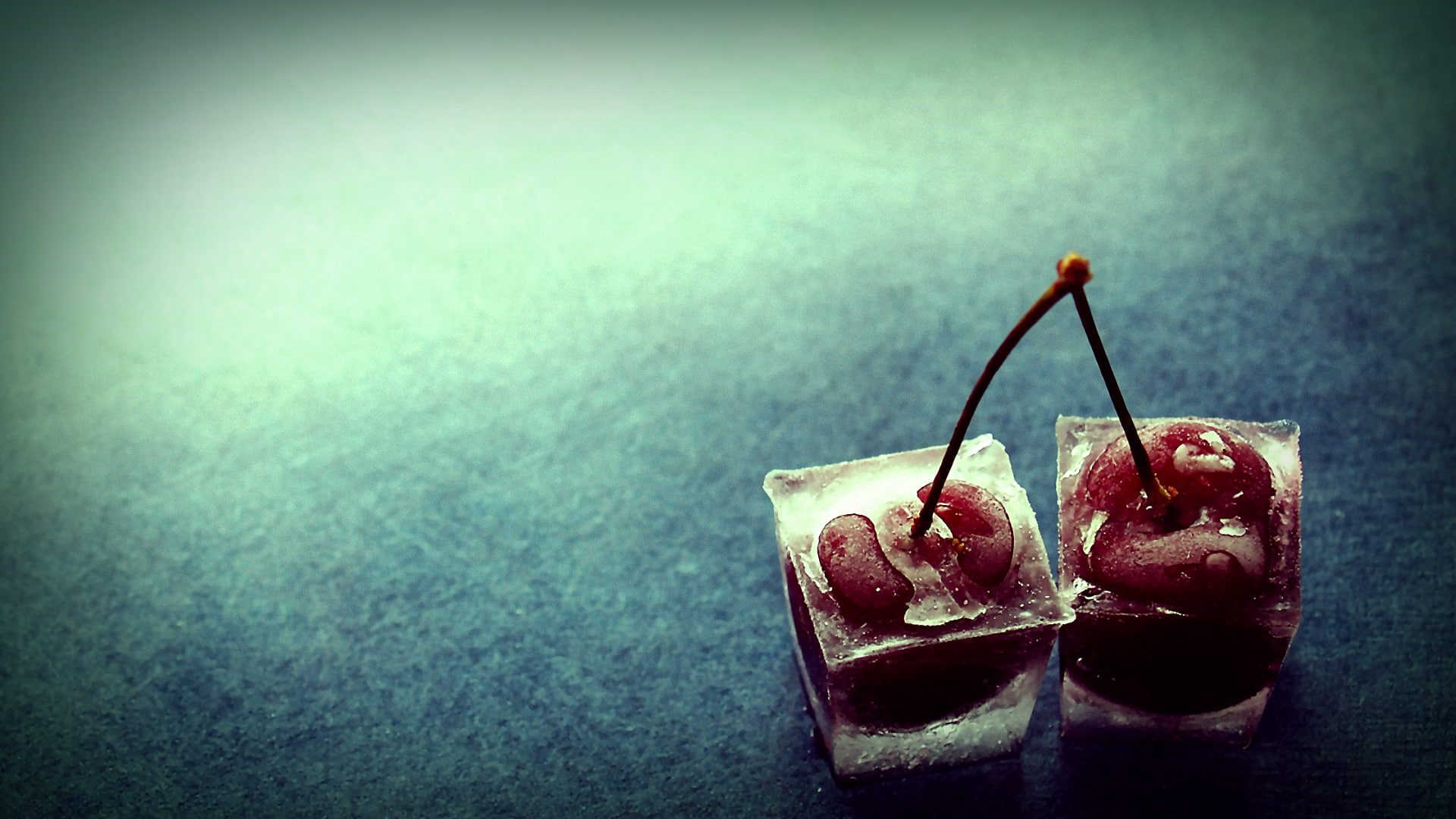 cherries (food), cherries, 1080P, ice cubes, fruit, HD Wallpaper