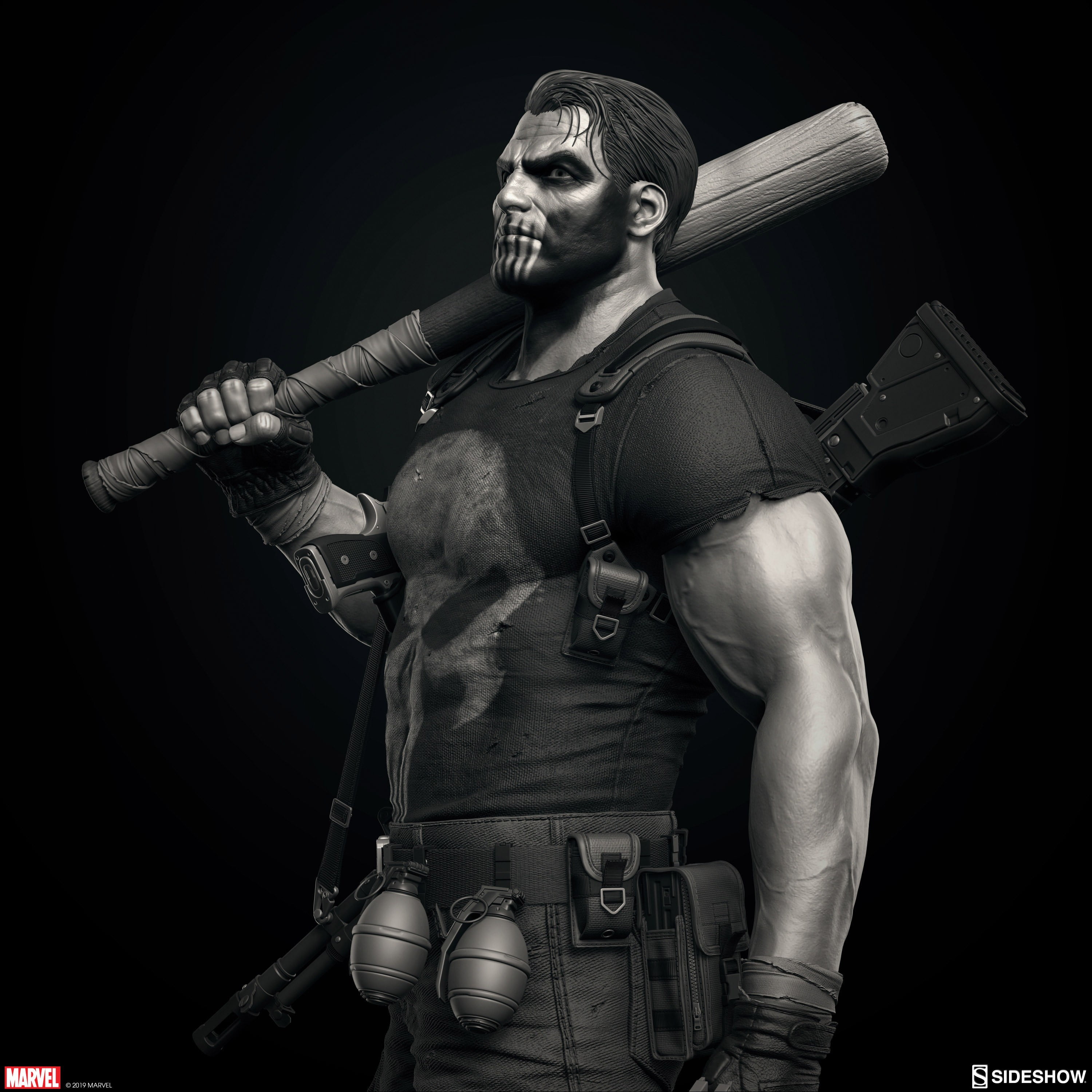 Keos Masons, bit, Marvel, weapons, Punisher, 2K, Phone HD Wallpaper