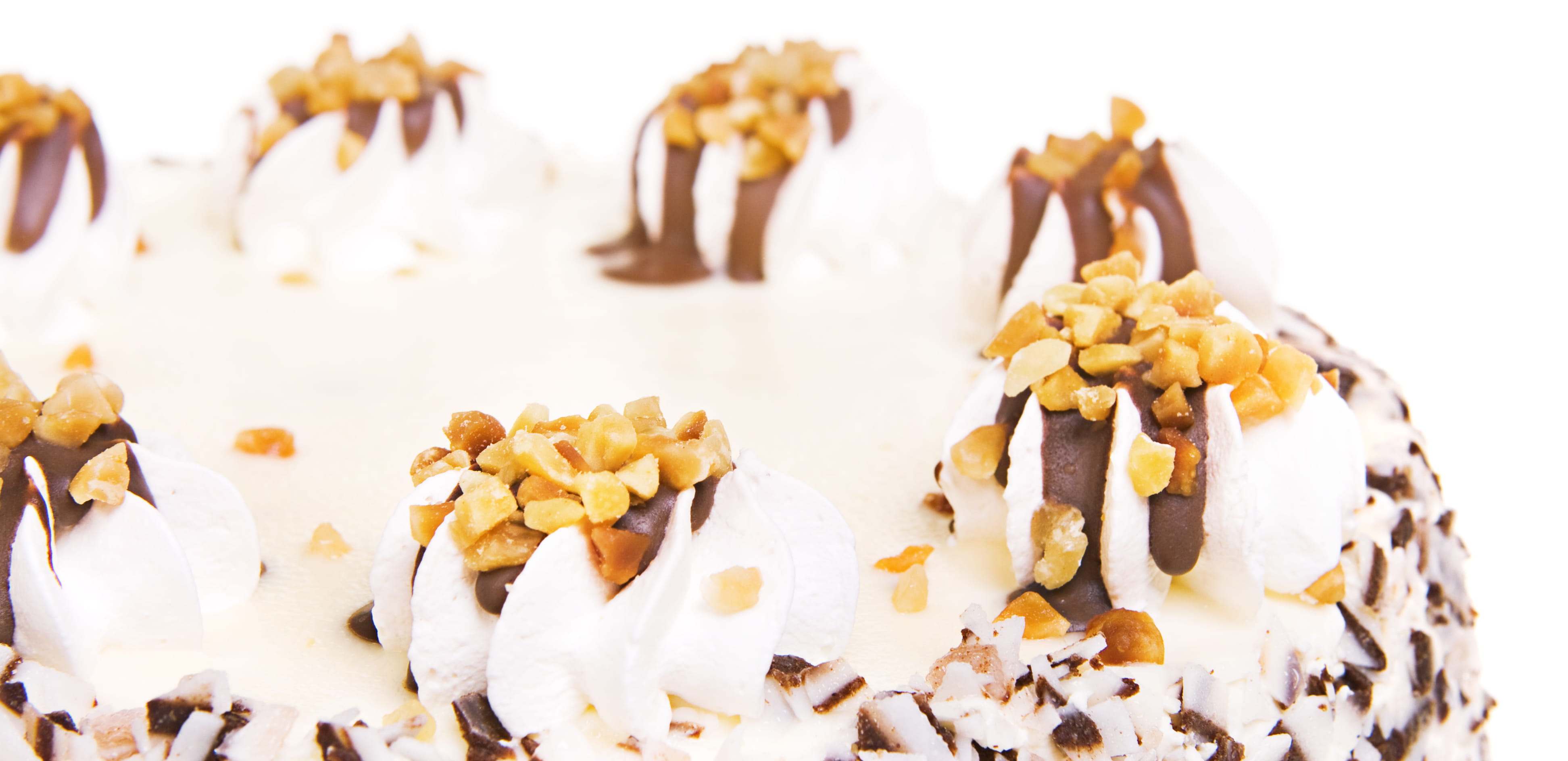 nobody, chocolate, almond, no people, yummy, white, indoors, torte, cupcake, snack, studio shot, seed, isolated, white background, nut - food, indulgence, HD Wallpaper