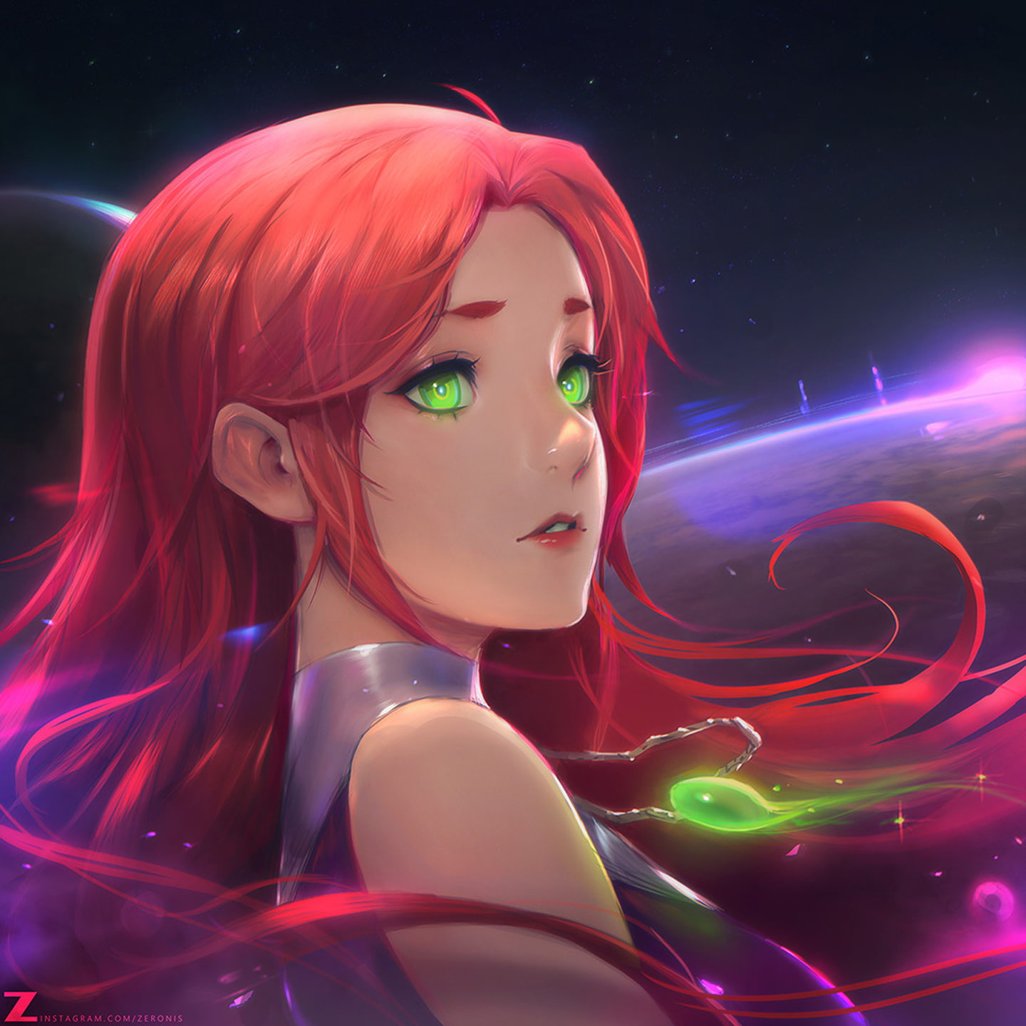 720P, beauty, zeronis, eyes, fantasy, green, woman, Phone HD Wallpaper