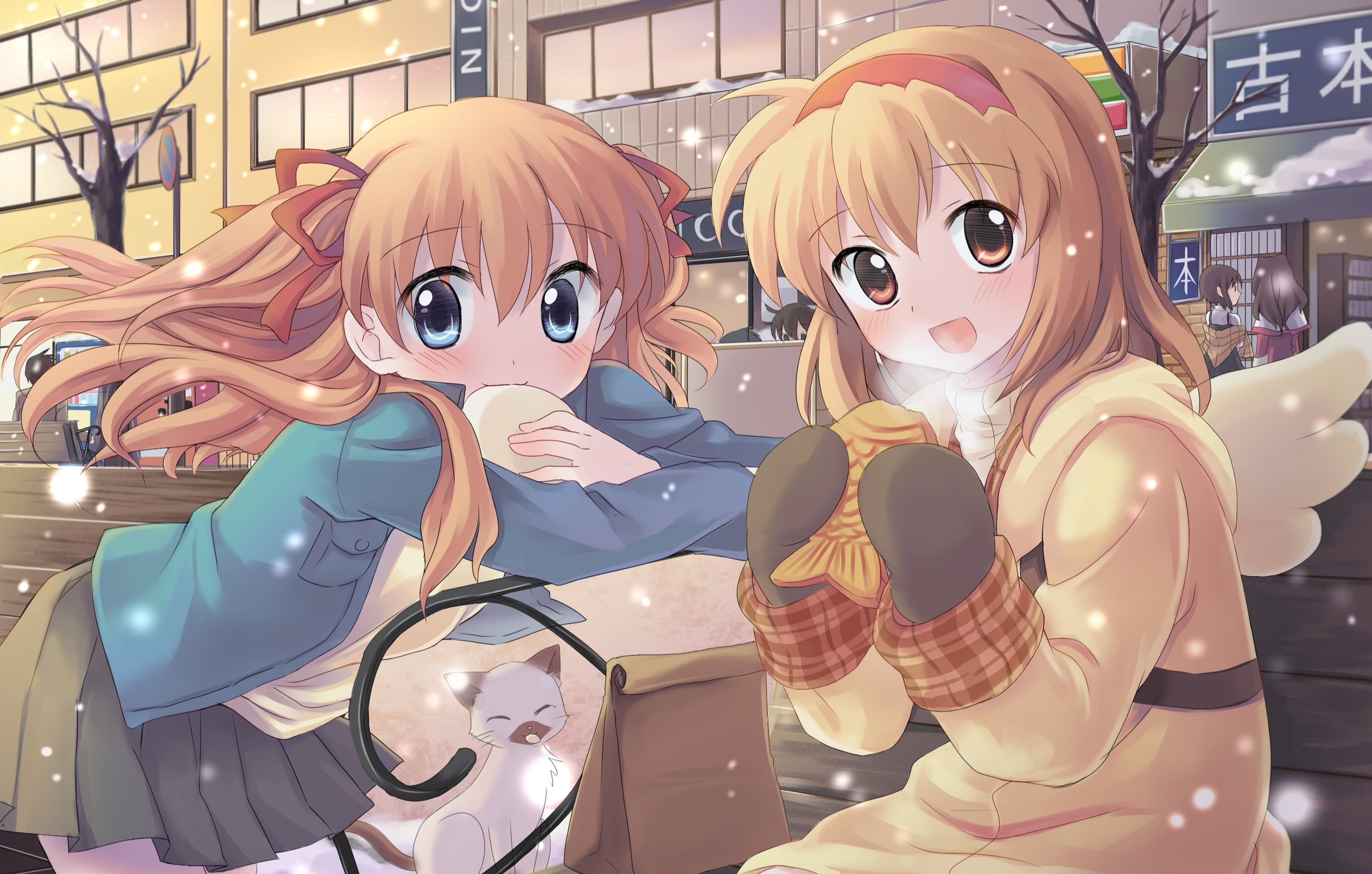 Shiori Misaka, Makoto Sawatari, 2K, Ayu Tsukimiya, Kaori Misaka, Piroshiki (Kanon), Anime, Kanon, HD Wallpaper