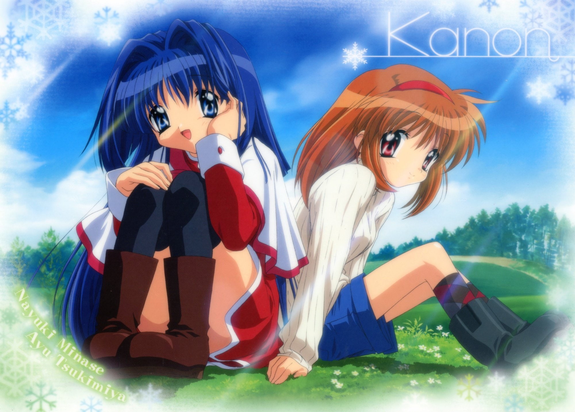 ayu, girls, tsukimiya, 1080P, kanon, minase, nayuki, anime, HD Wallpaper