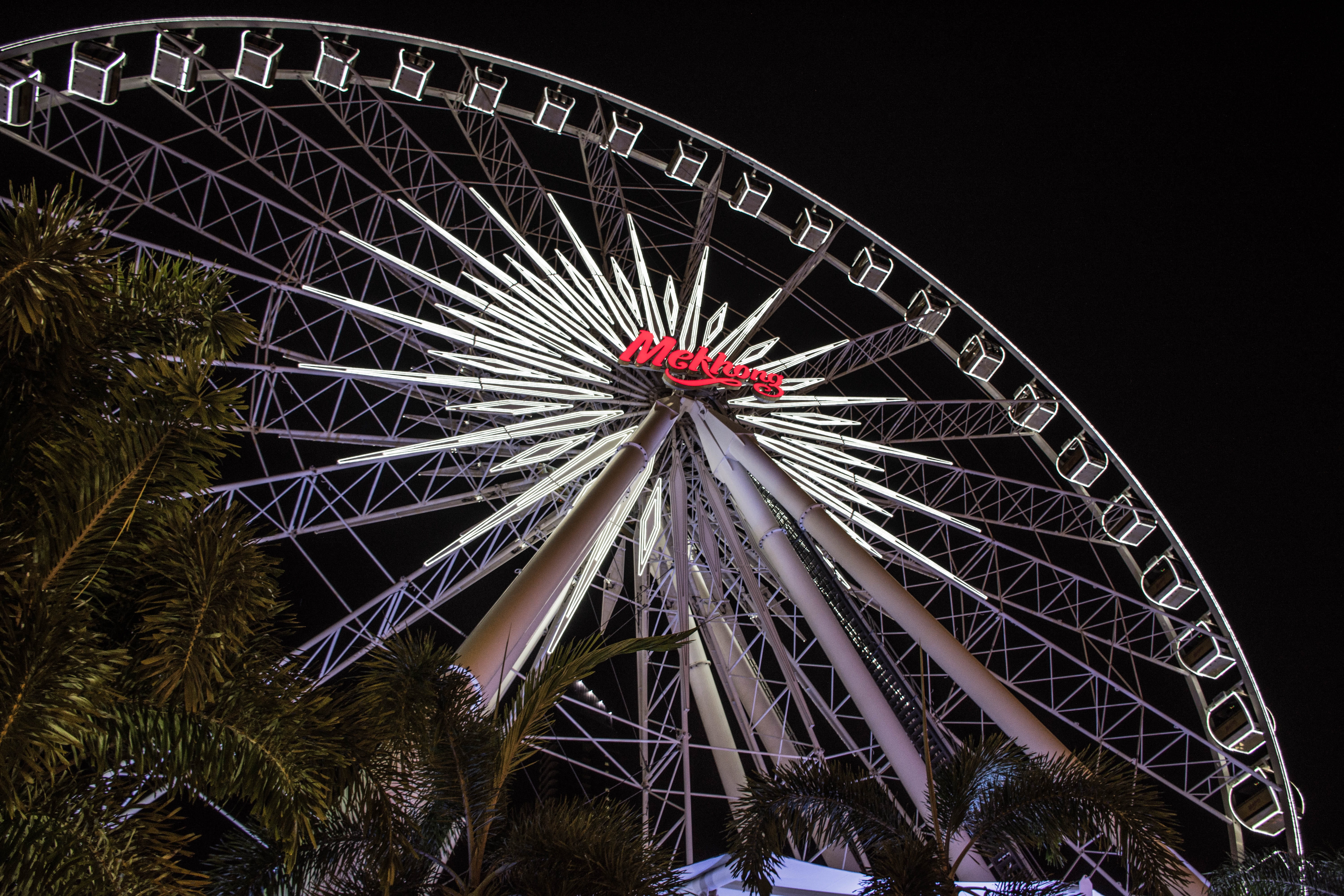 shadow, sun, no people, fairground, sky, last light, outdoors, circle, sunset, cloud, nature, ship, 5K, metal, amusement park ride, illuminated, building, HD Wallpaper