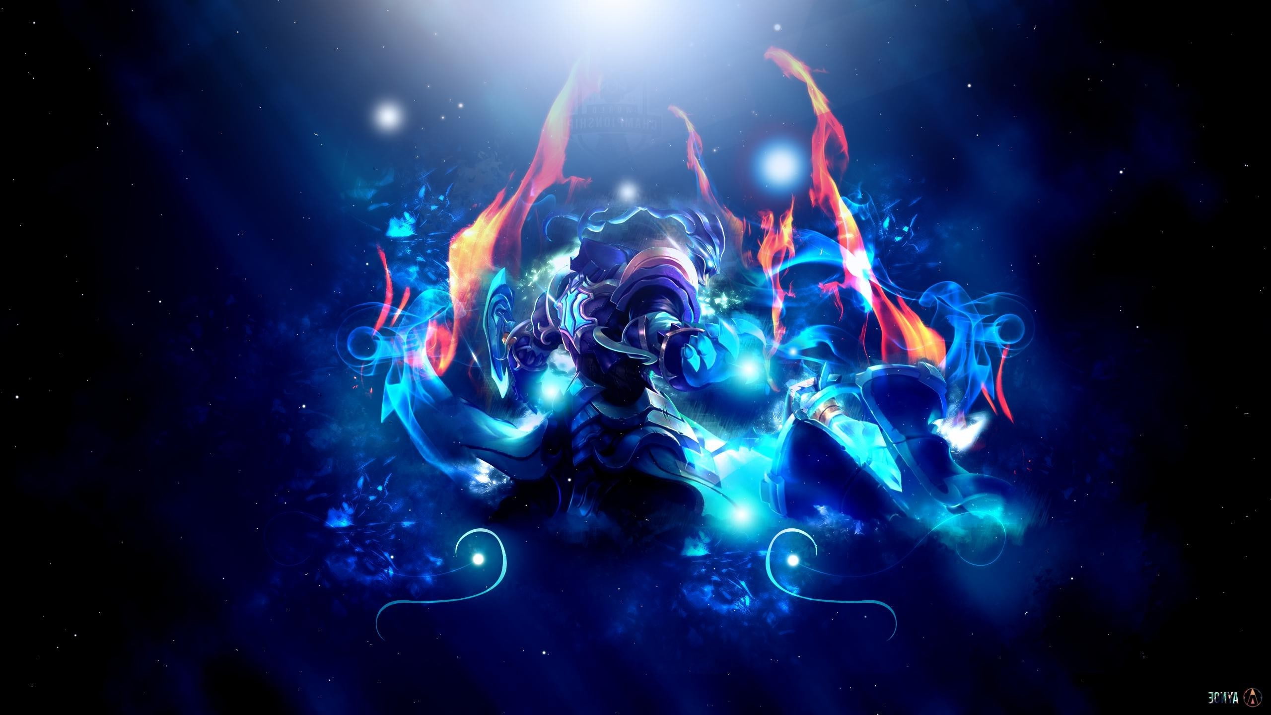 blue, one person, young men, League Of Legends, illuminated, mystery, technology, nature, healthcare and medicine, black background, adult, science, Thresh, HD Wallpaper