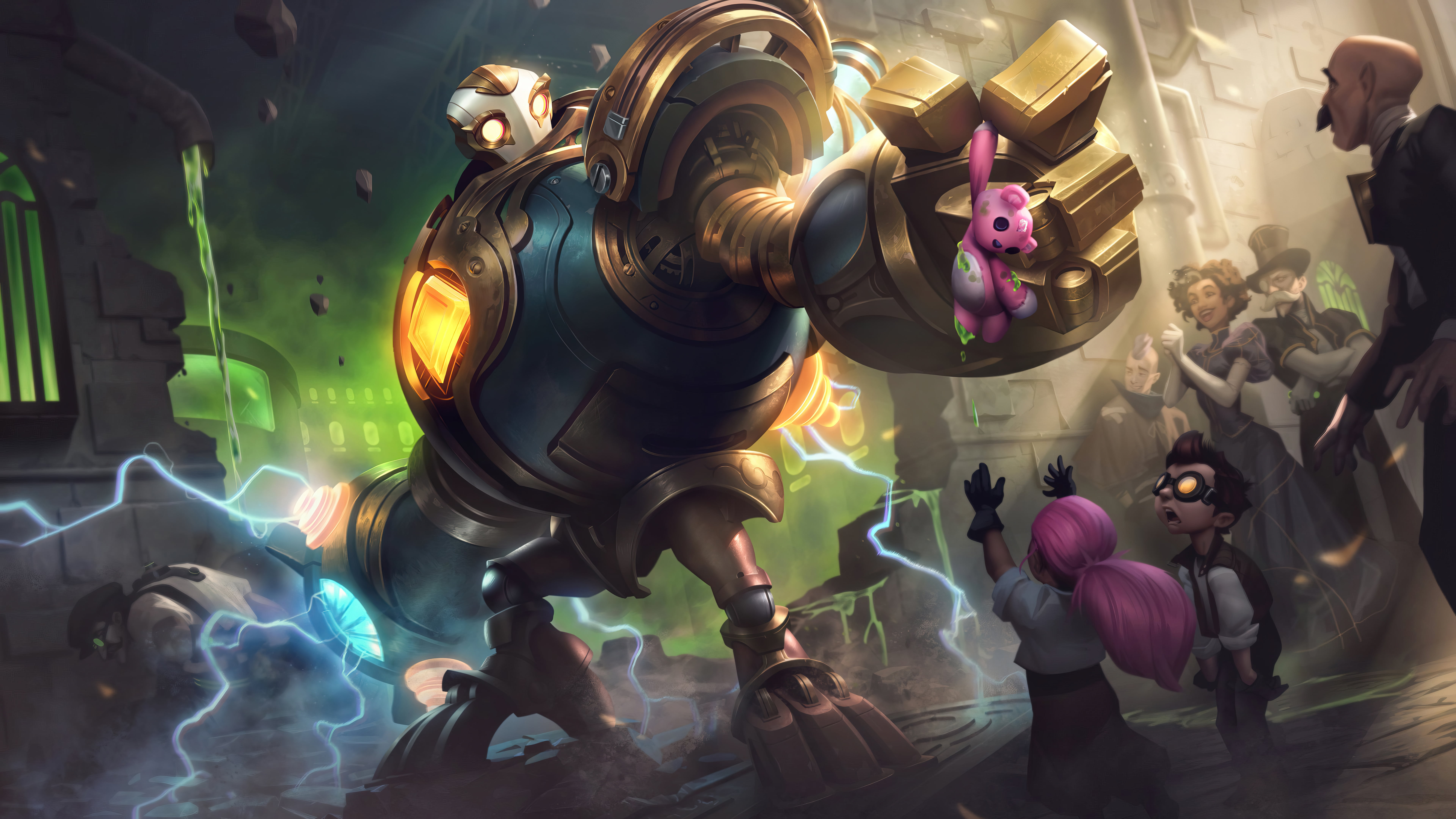 League of Legends, Victorious, digital art, Support (League Of Legends), 8K, robot, GZG, Riot Games, Blitzcrank (League of Legends), supporters, 4K, Blitzcrank, HD Wallpaper