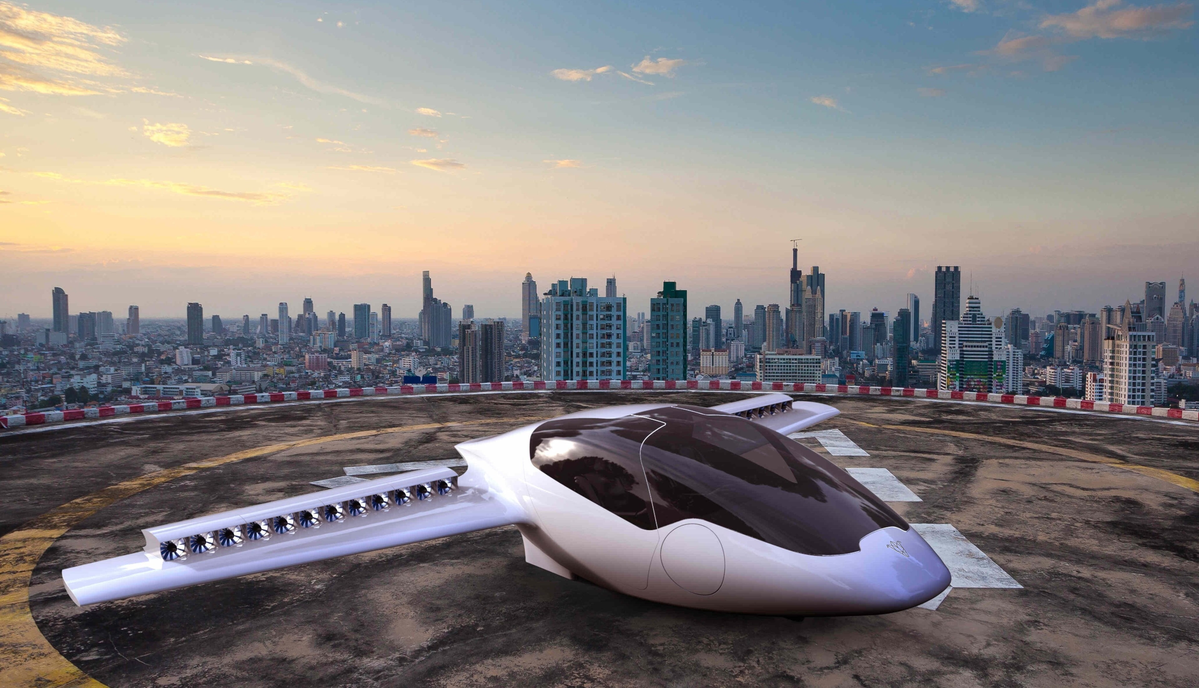 city, motor vehicle, sunset, landscape, mode of transportation, lilium jet 4k  in hd quality, building exterior, building, urban skyline, skyscraper, transportation, HD Wallpaper