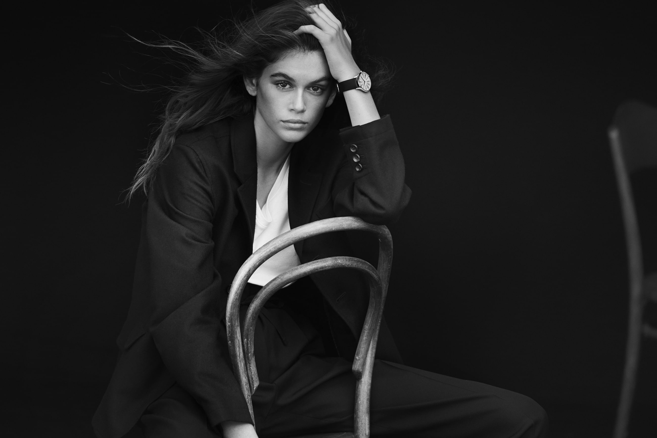 gerber, monochrome, kaia, 2K, HD Wallpaper