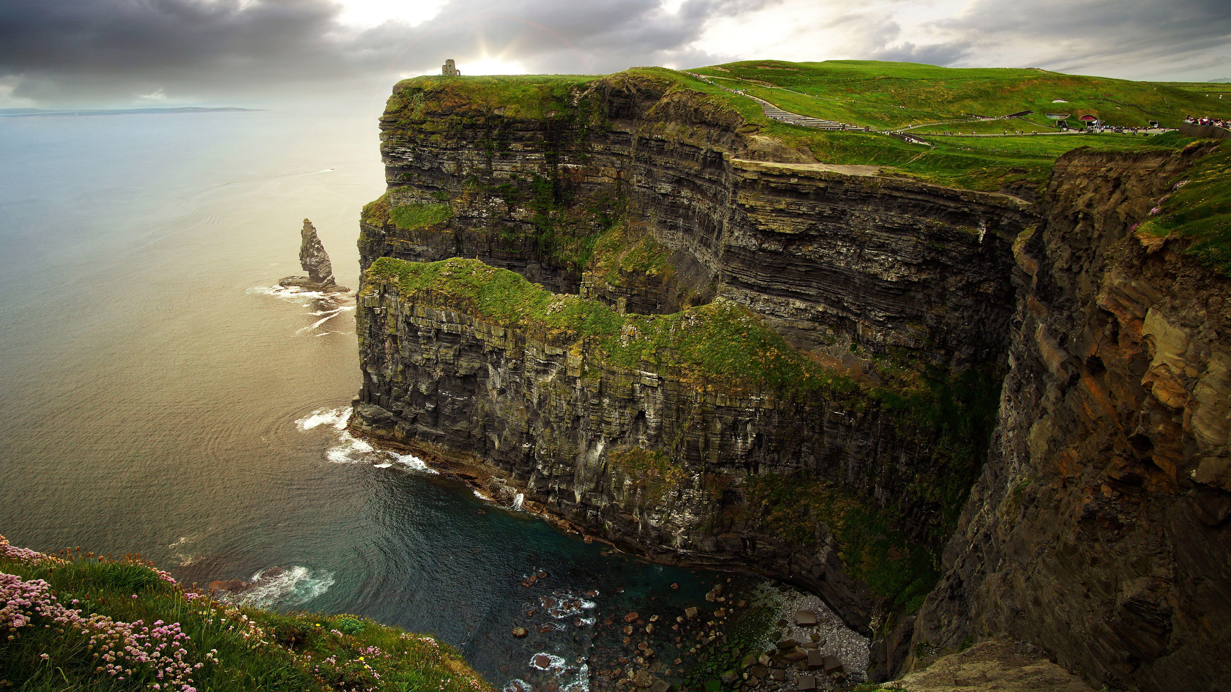 Ireland, 4K, Cliffs of Moher, Ocean, Rock, Earth, HD Wallpaper