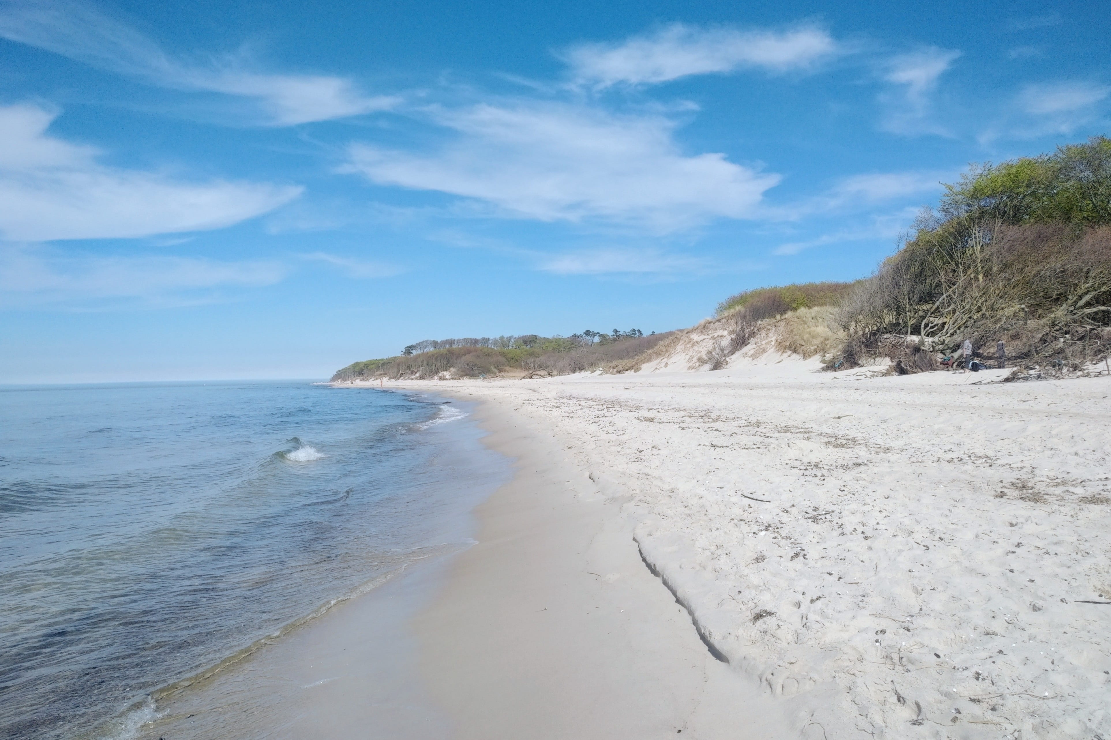 no people, sand, horizon over water, fischland-darss, water, beach, sea, non-urban scene, fischland, dunes, wild, west beach, landscape, scenics - nature, HD Wallpaper