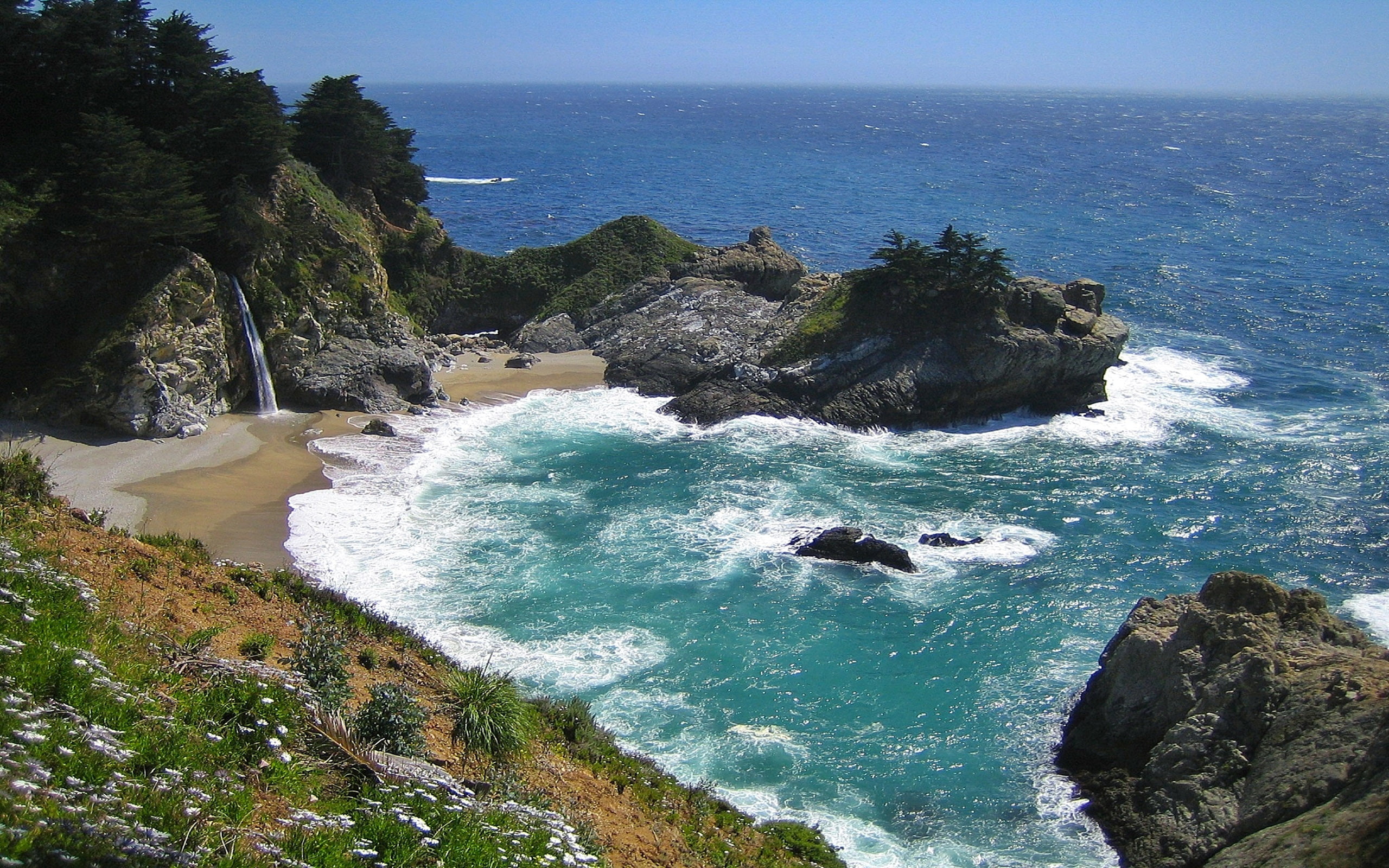 coast, burns, sea, park, big, sur, state, 2K, HD Wallpaper